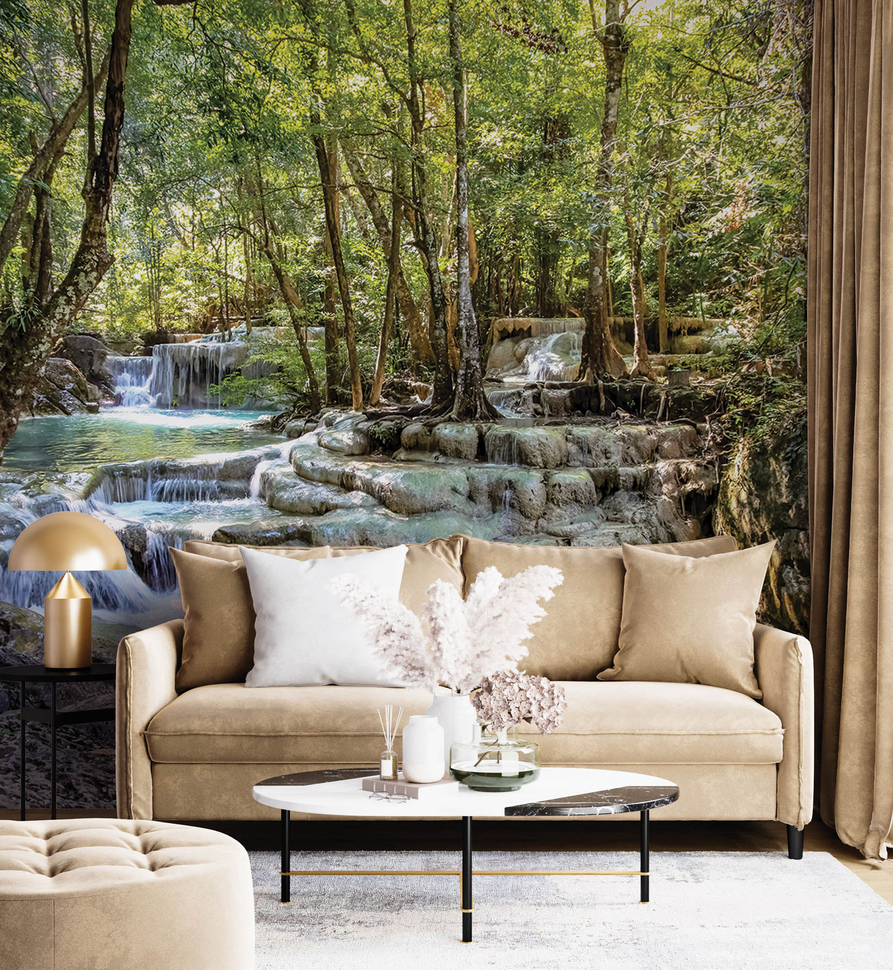 Cascade à travers la forêt - LW00288