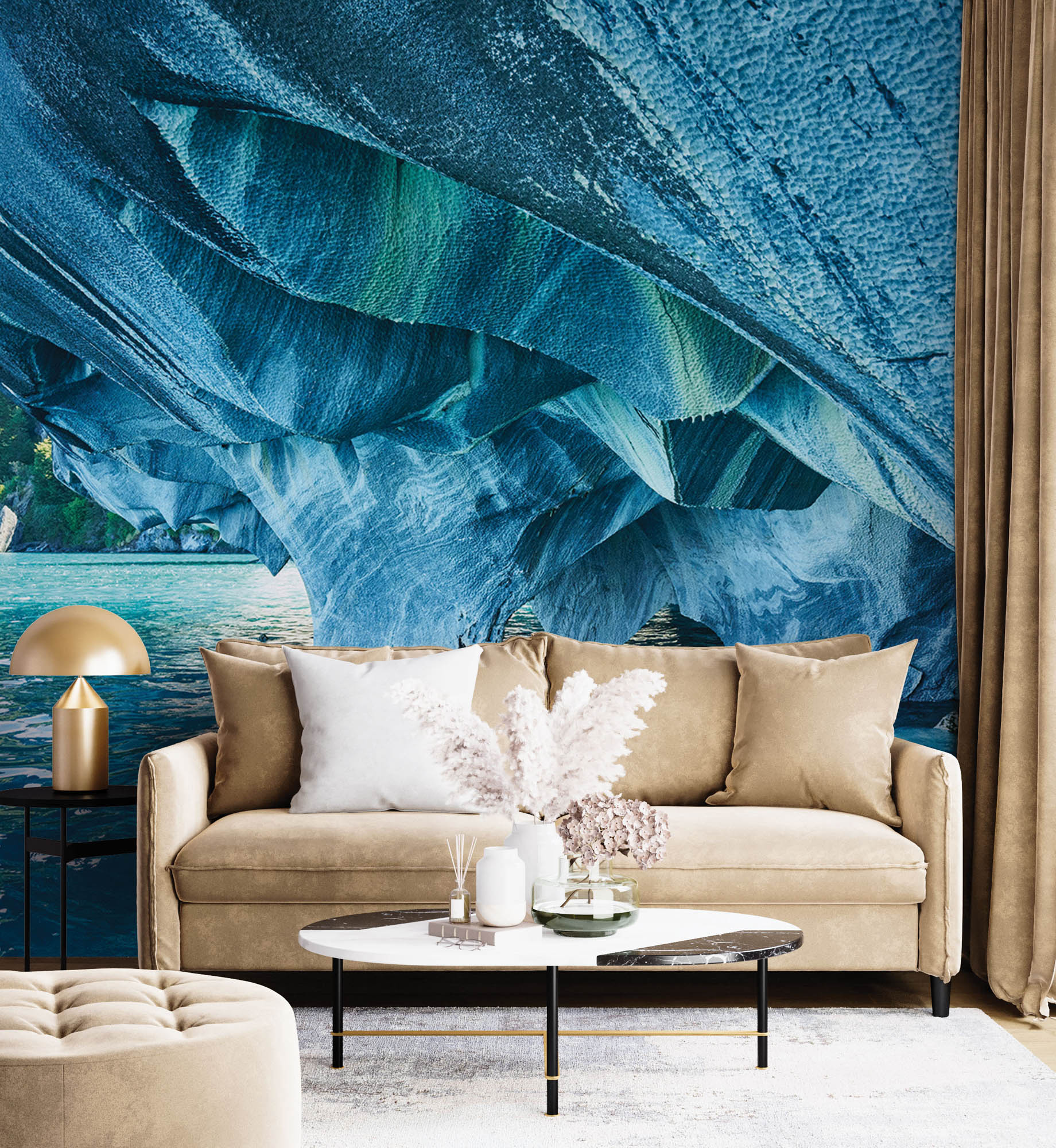 Grotten in blauw tinten - LW00289