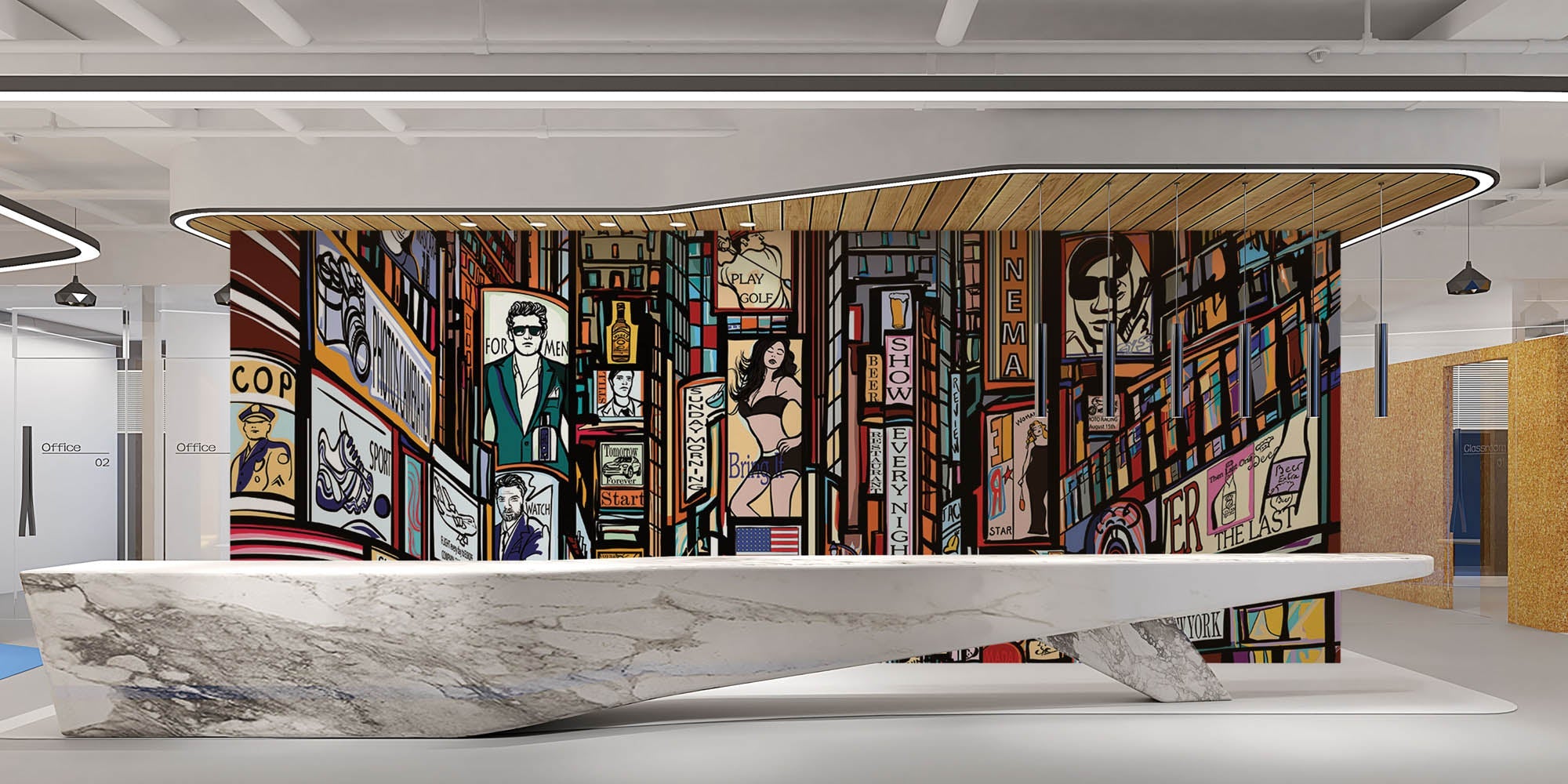 Times Square dessiné - LW00301