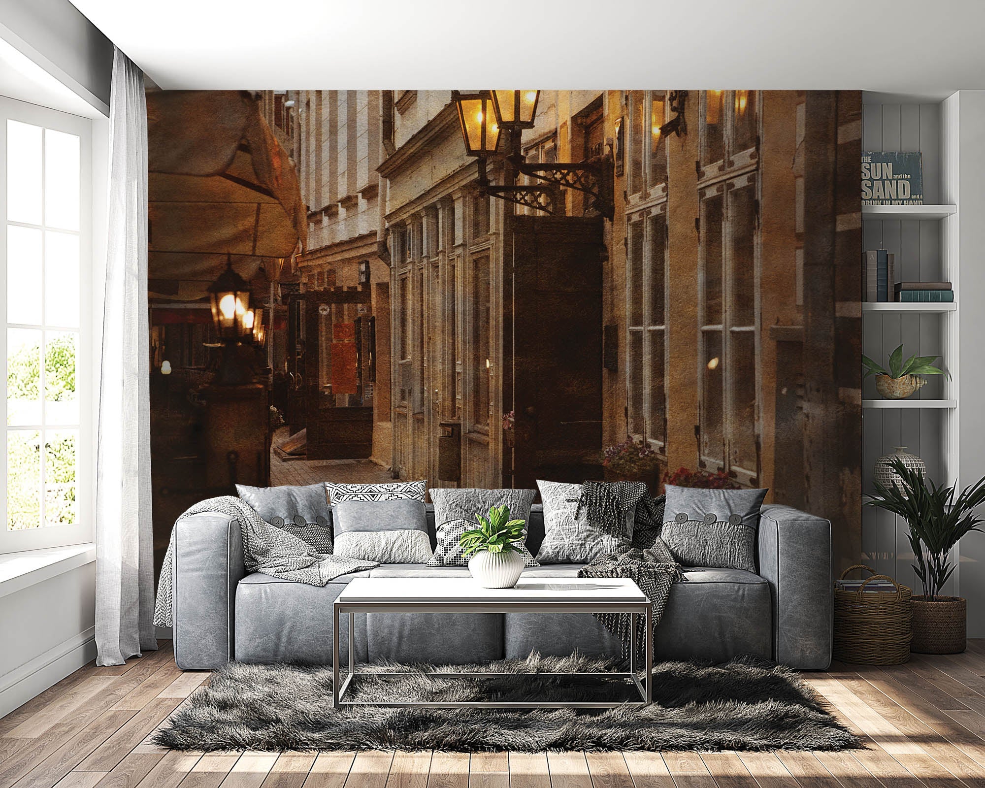 Vintage foto van een straat - LW00350