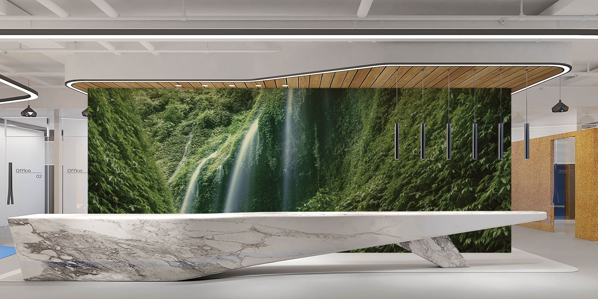 Waterval vanaf een berg - LW00255