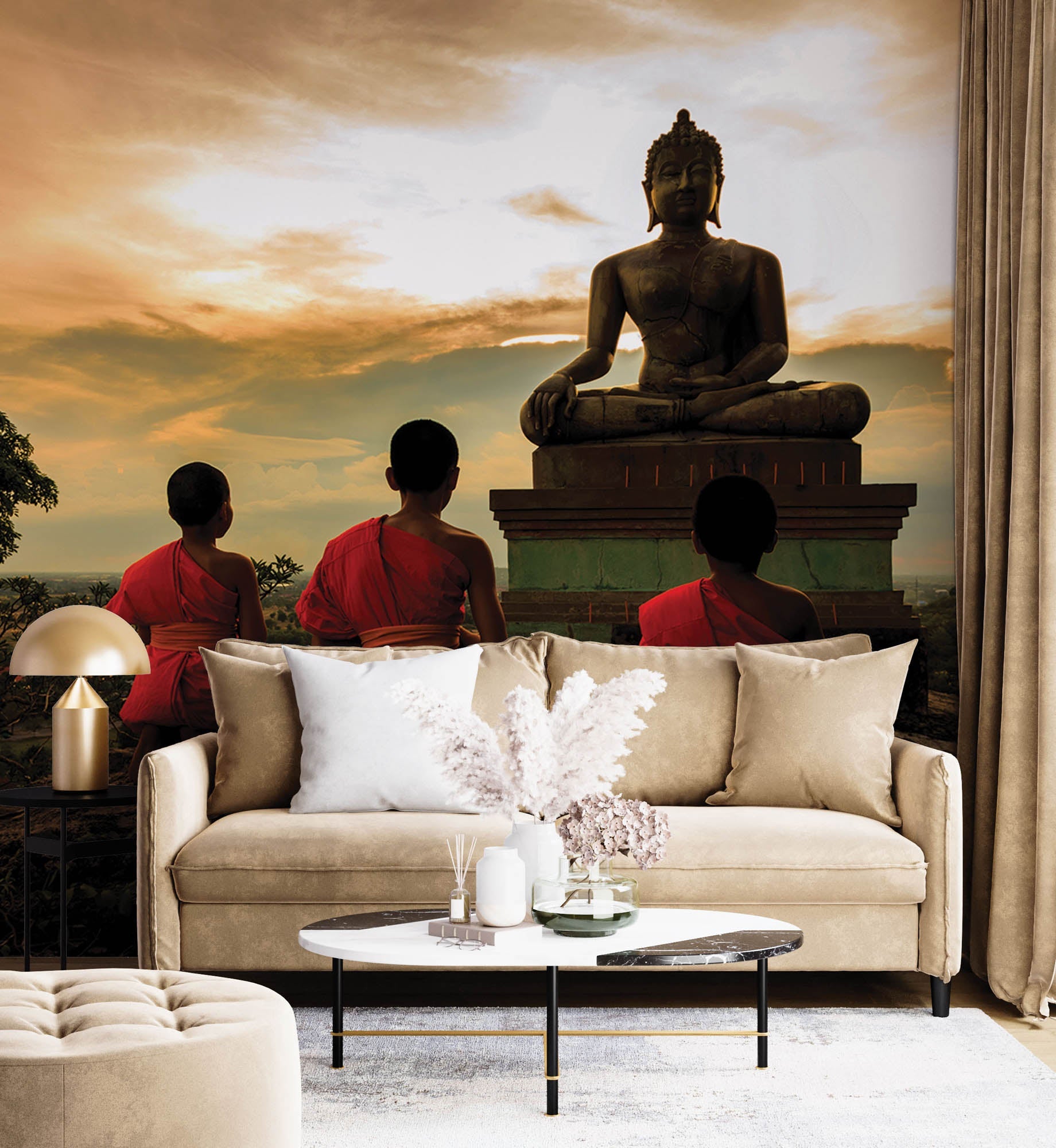 Bouddha avec des élèves - LW00051