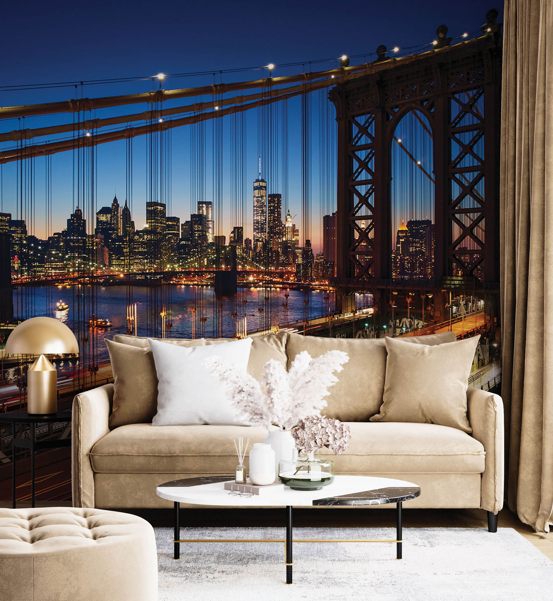 Brooklyn brug bij zonsondergang - LW00317