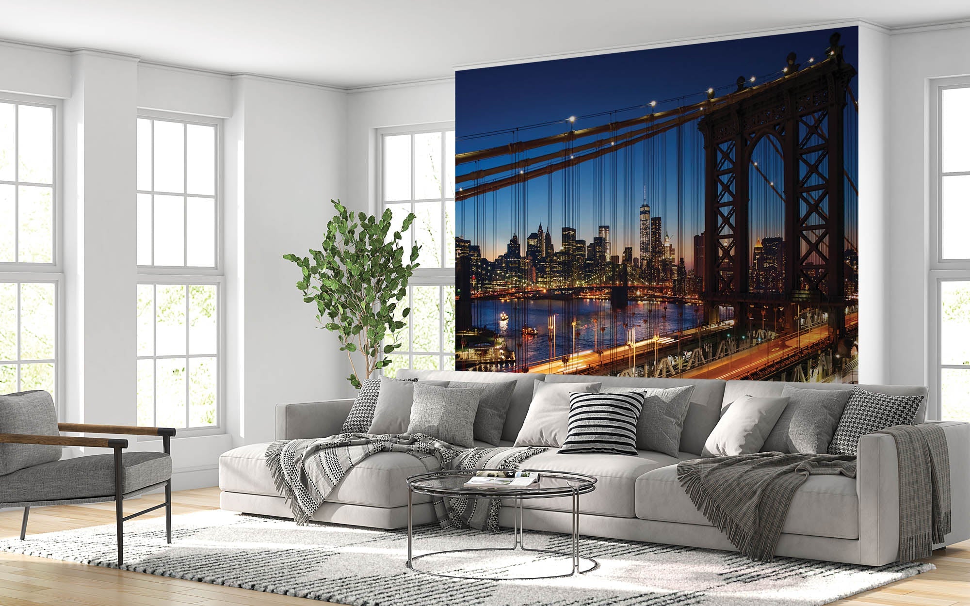 Brooklyn brug bij zonsondergang - LW00317