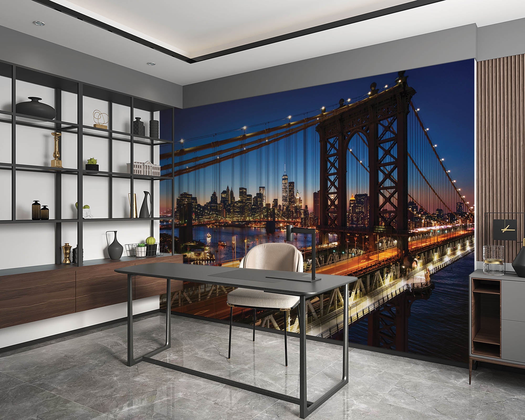 Brooklyn brug bij zonsondergang - LW00317