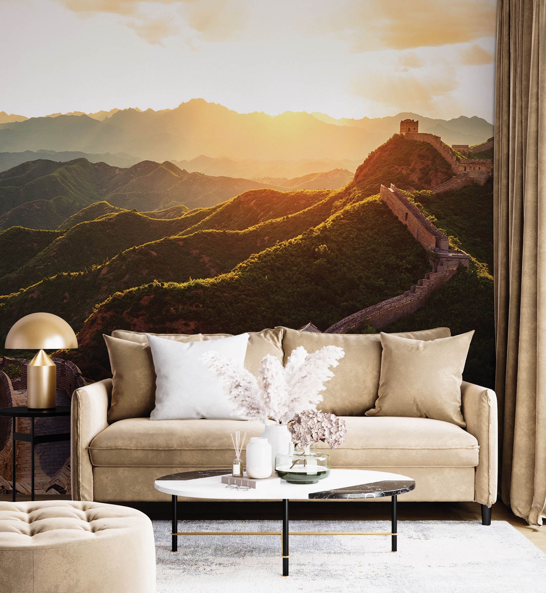 Muur bij zonsondergang - LW00059