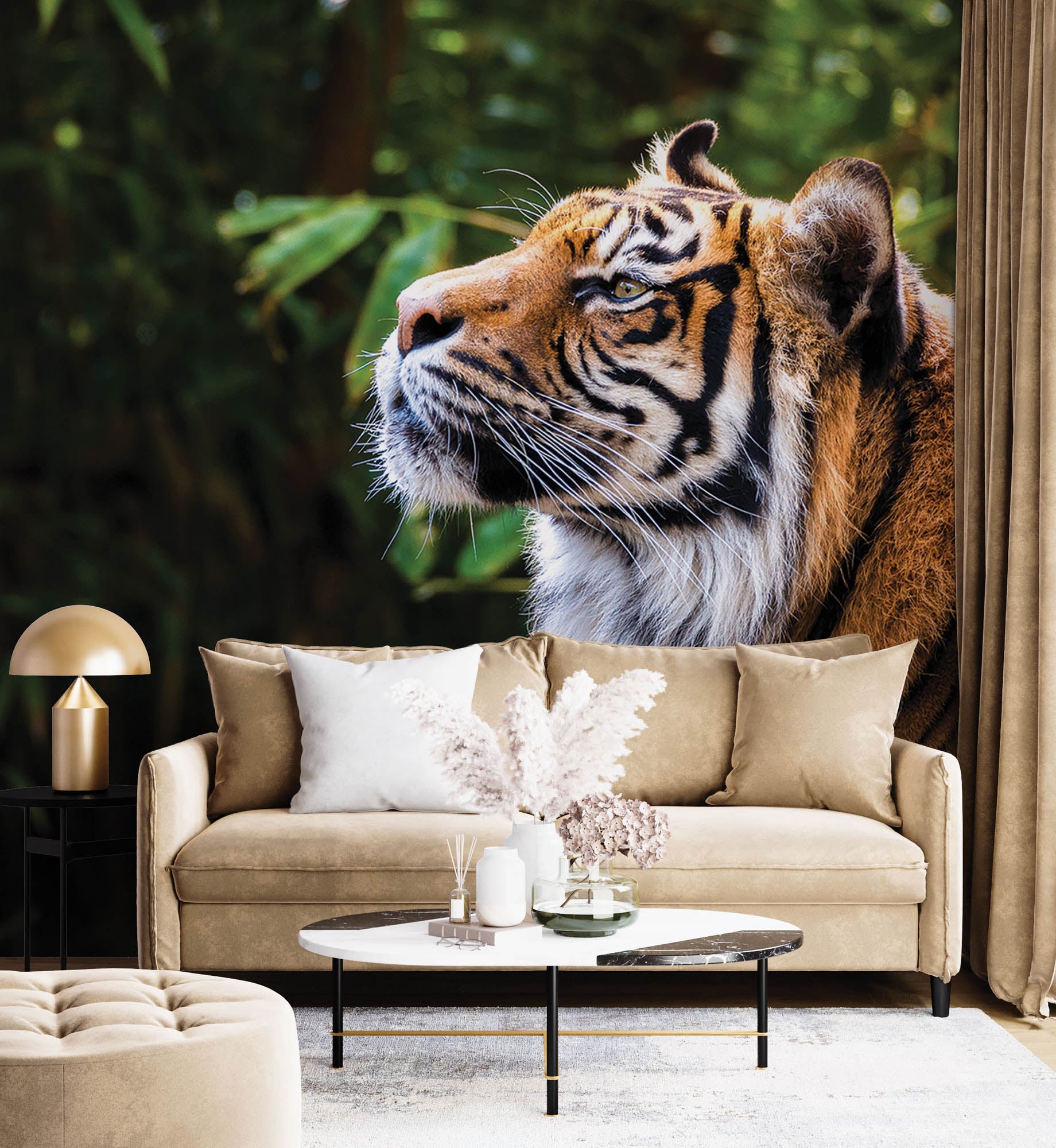 Tijger zijaanzicht kop - LW00177