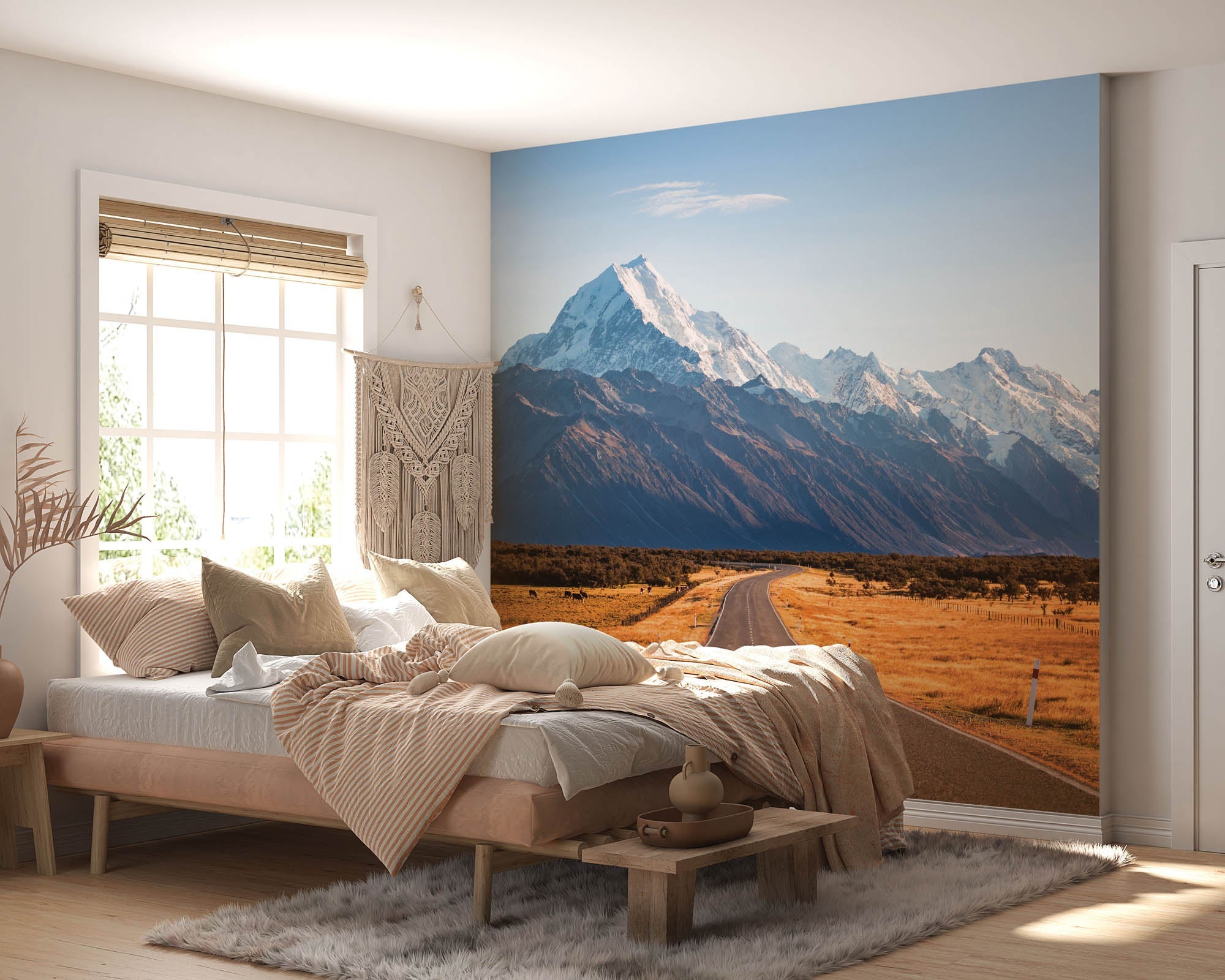 Een weg met bergen op achtergrond - LW00133