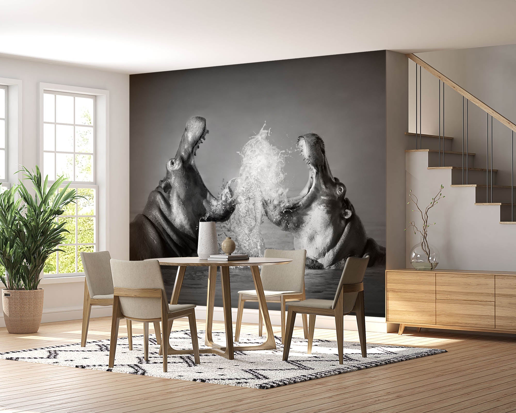 Vechtende nijlpaarden - LW00201