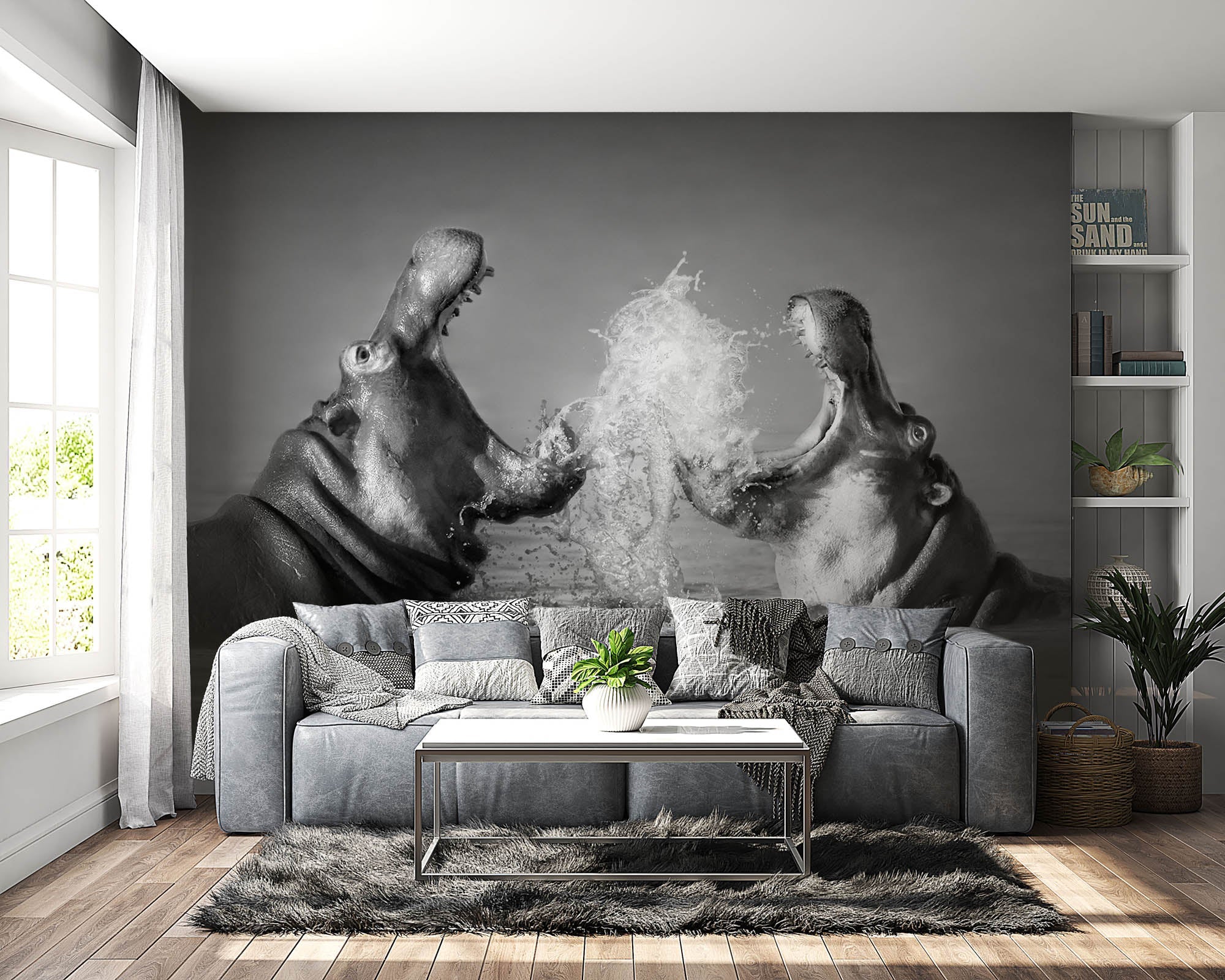 Vechtende nijlpaarden - LW00201