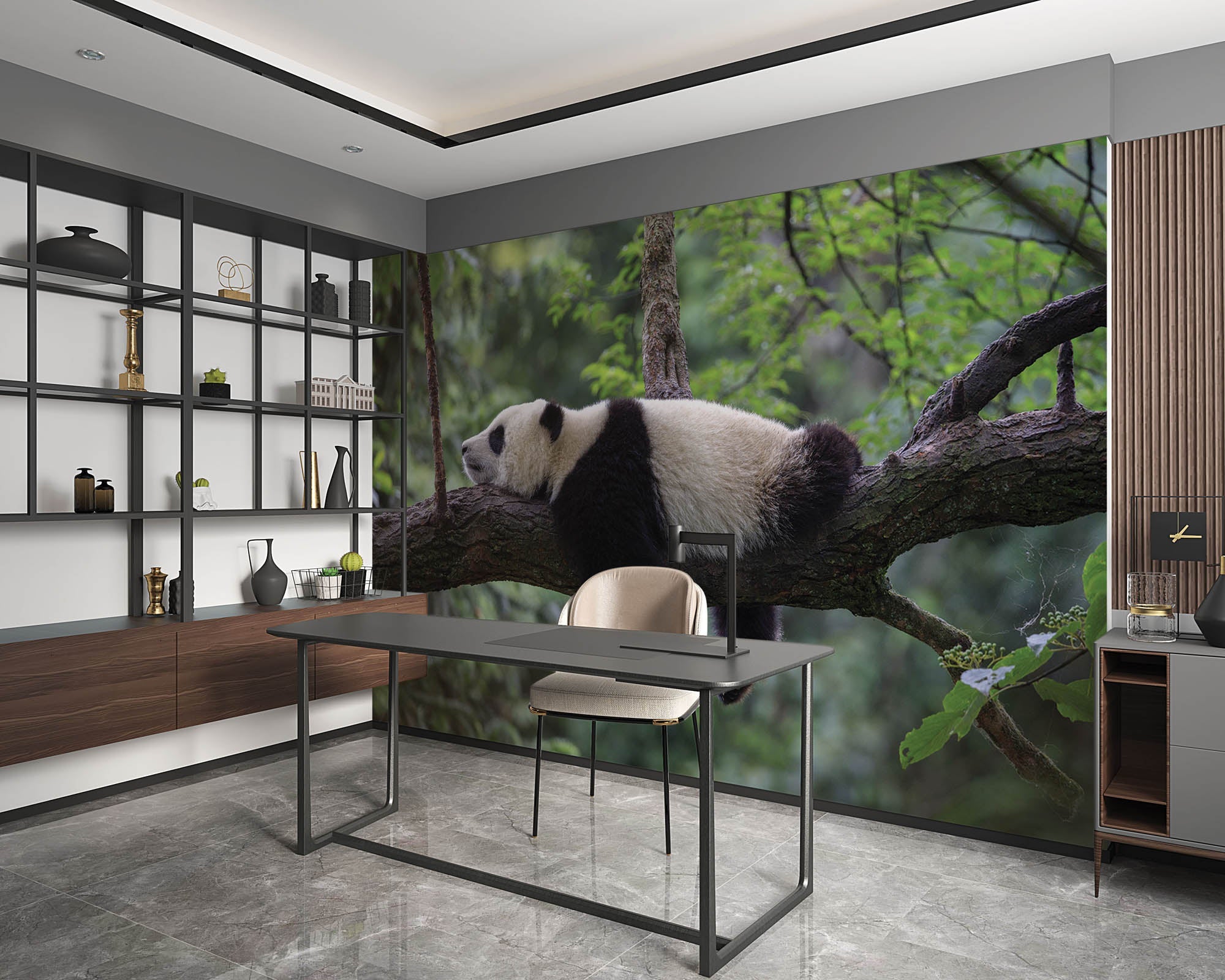 Slapende panda op tak - LW00182