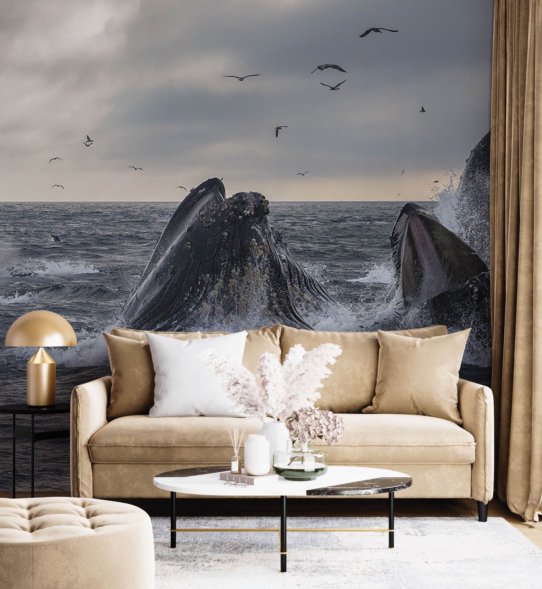 Groupe de baleines grises - LW00184