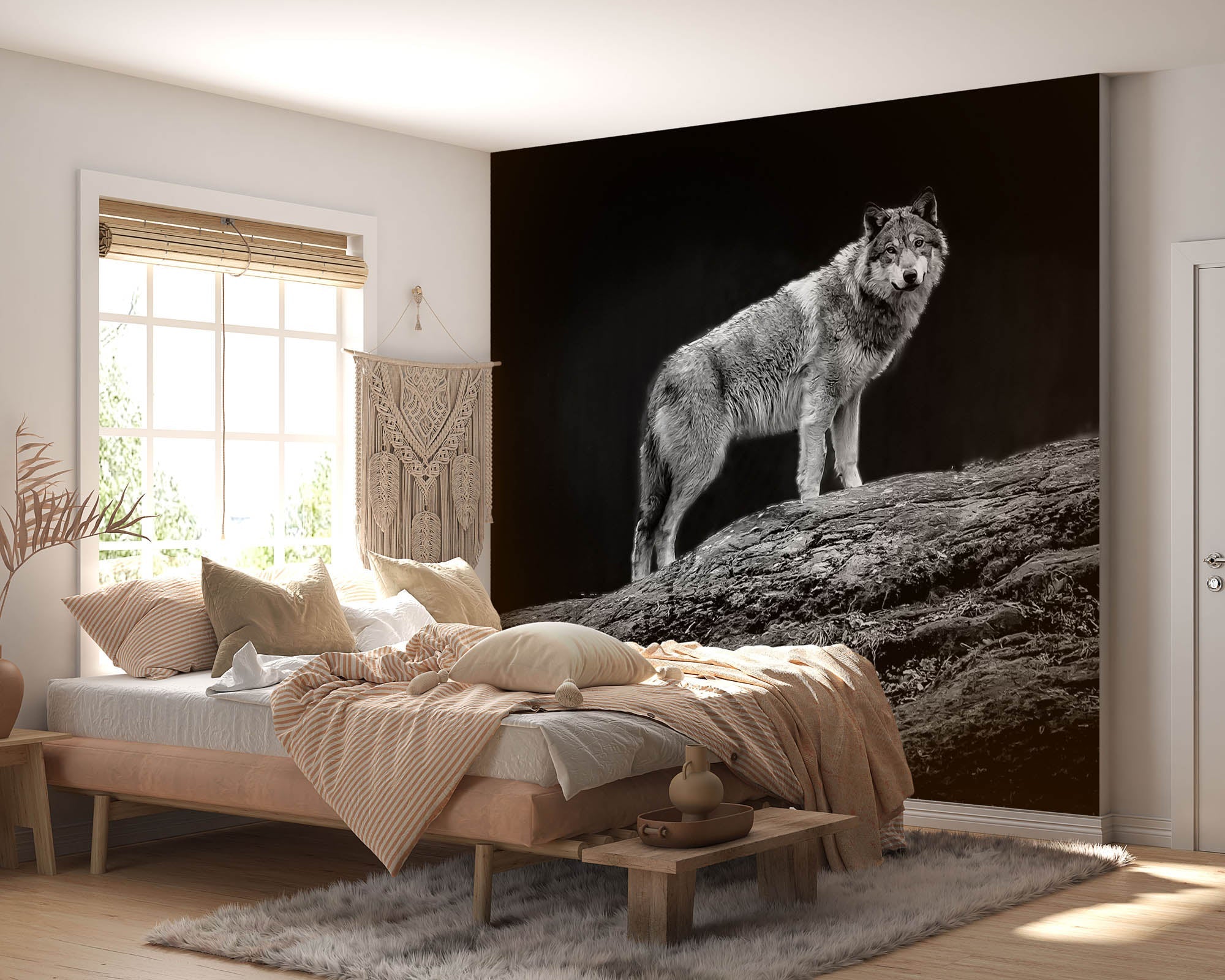 Starende wolf op boom - LW00239