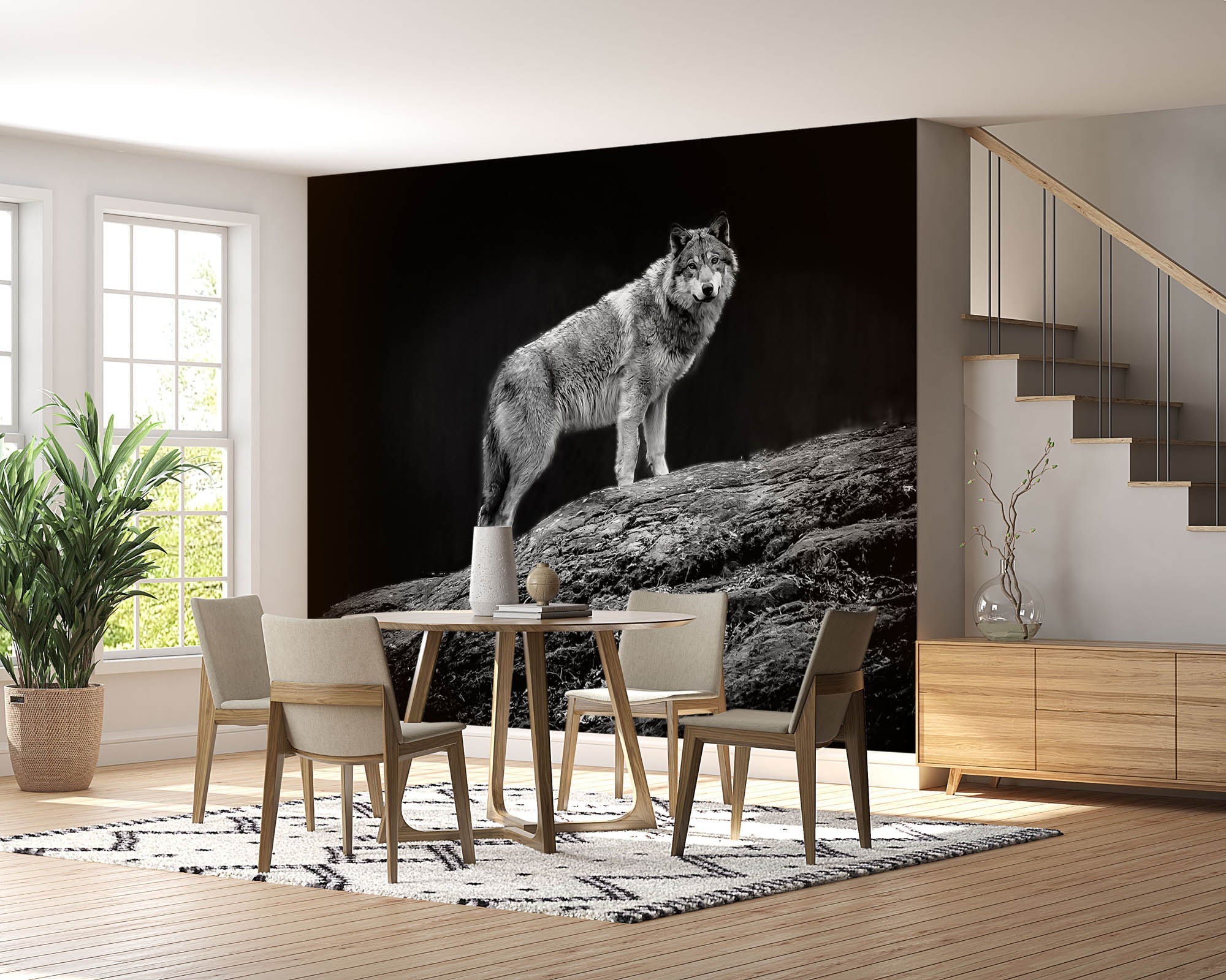 Starende wolf op boom - LW00239