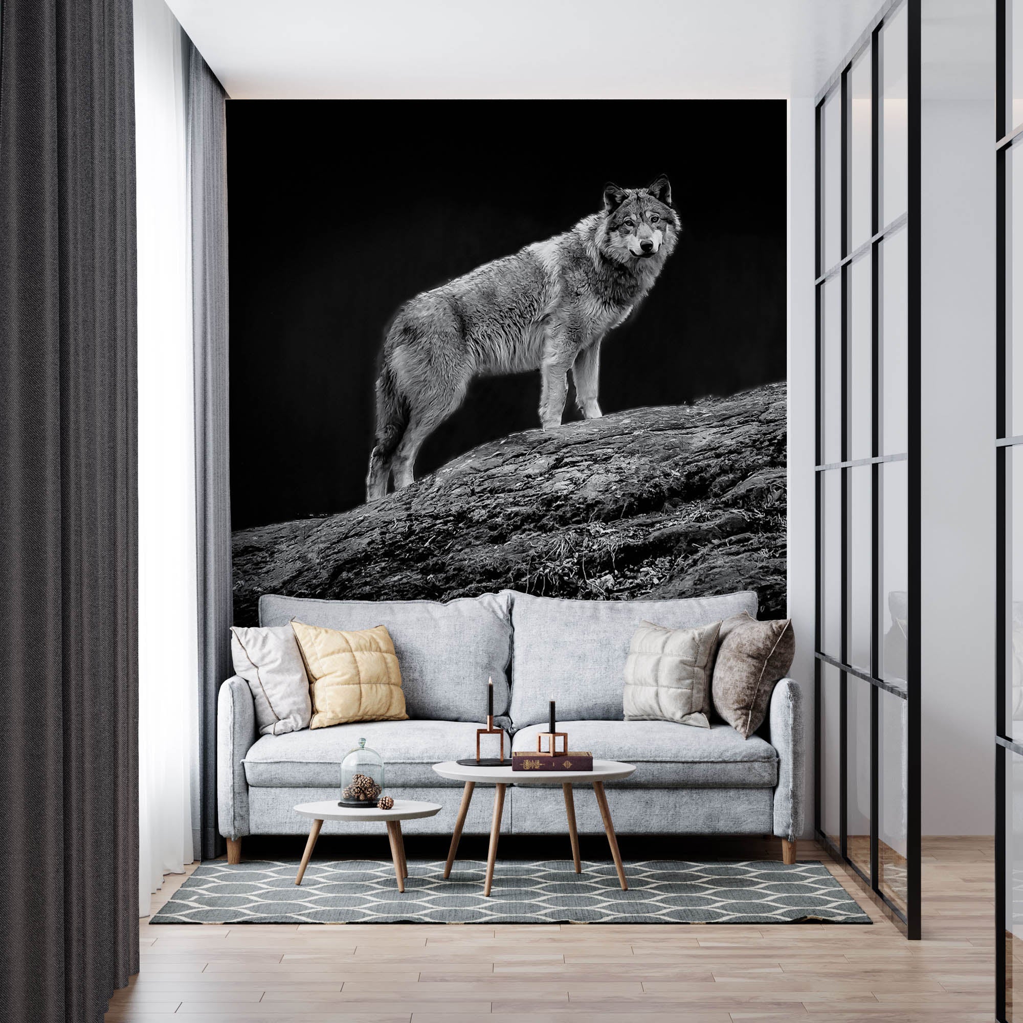 Starende wolf op boom - LW00239