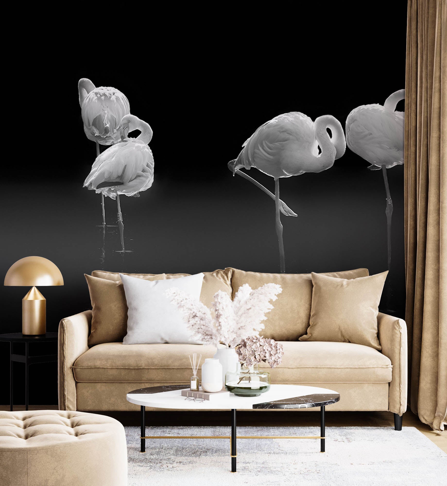 Slapende flamingo's - LW00241