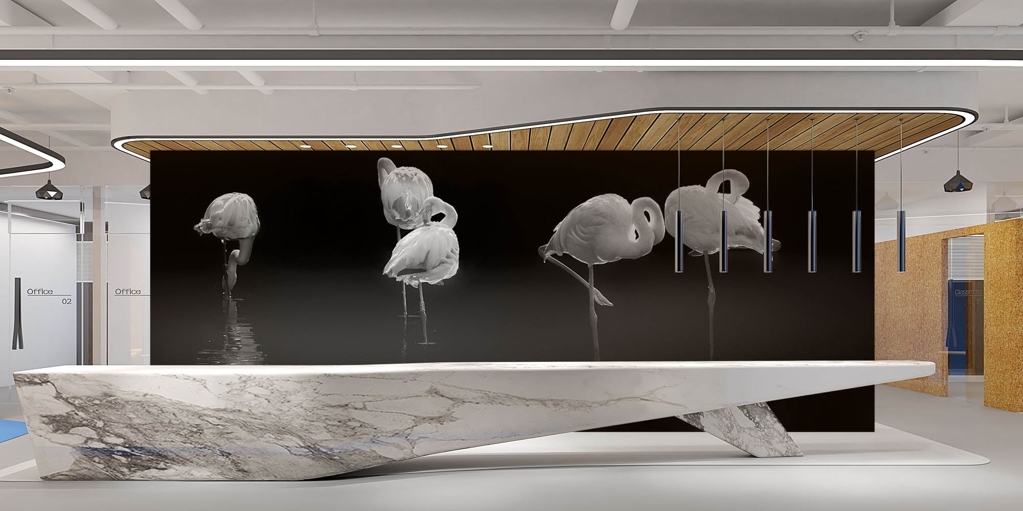 Slapende flamingo's - LW00241