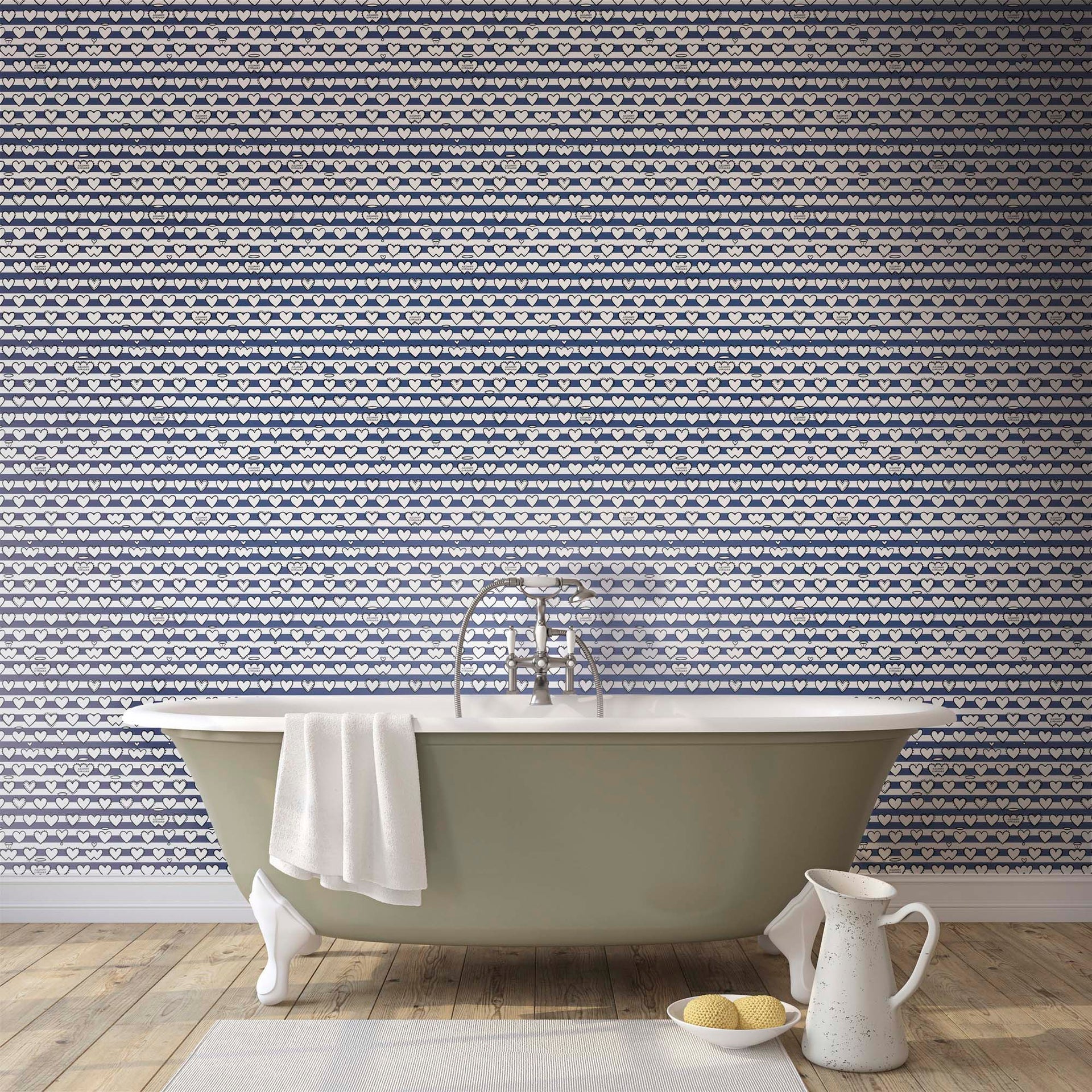 Hooked on Walls Enriquezland Righe Cuori 25504