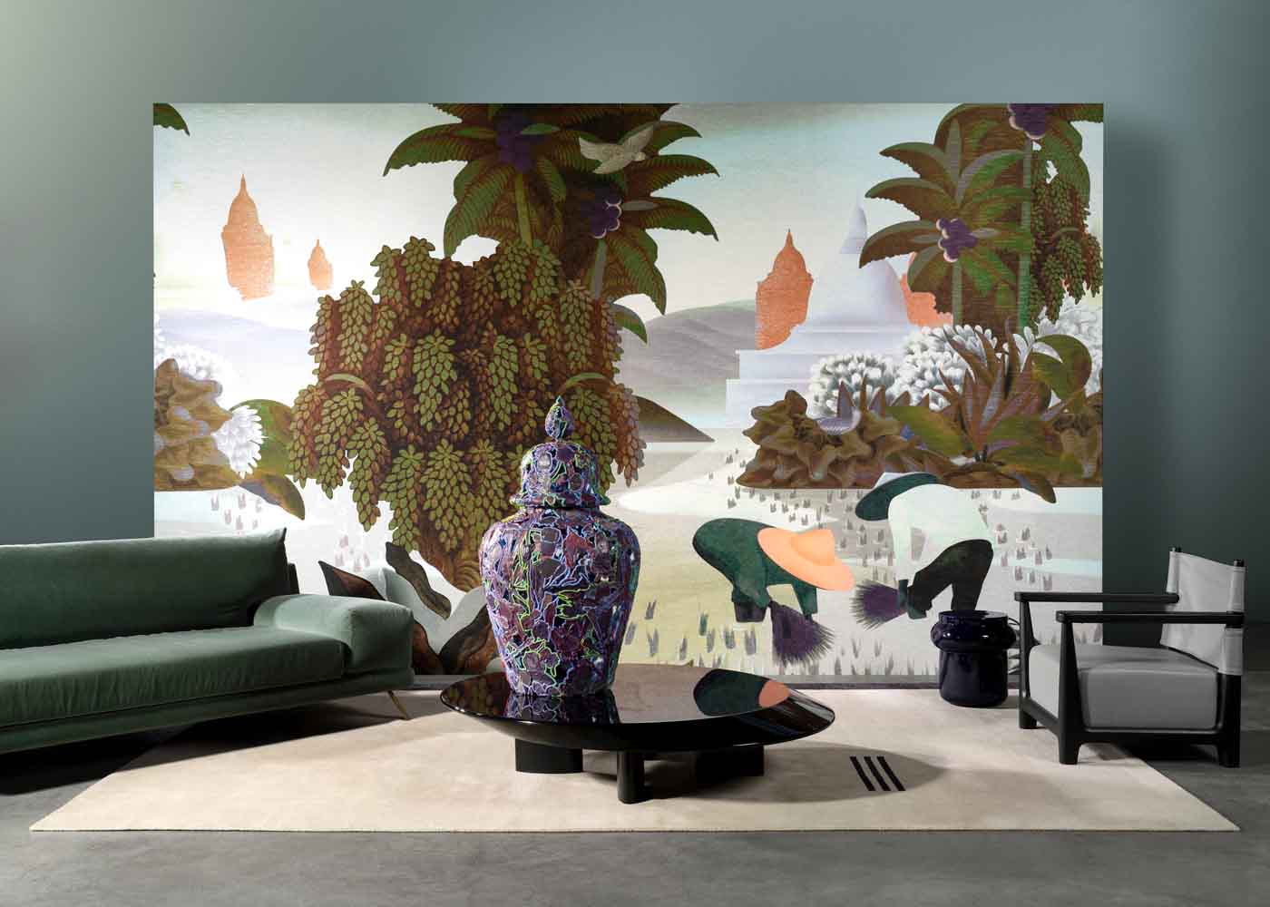 Arte Decors & Panoramiques Hills Of Sapa 97591 Behang