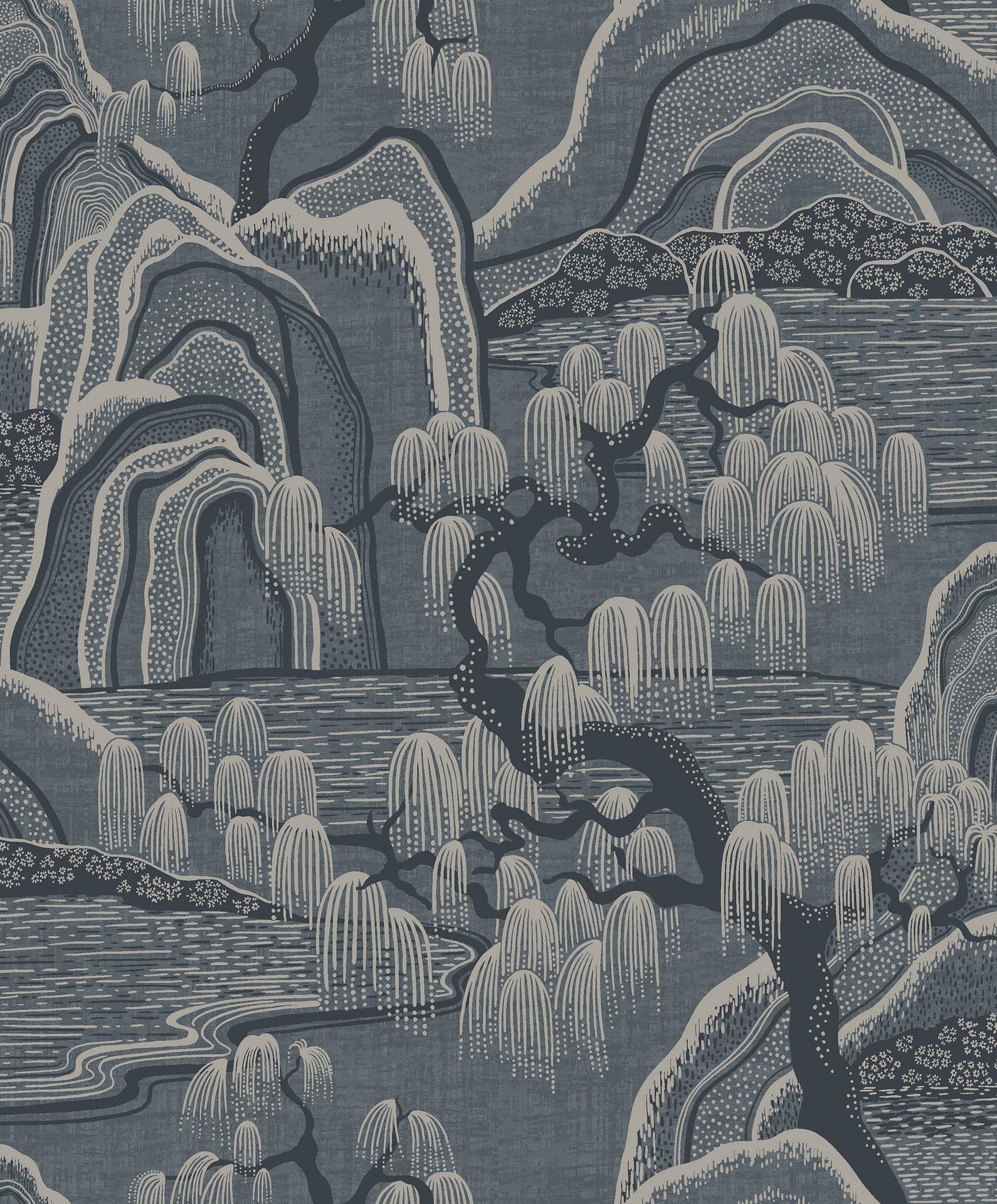 Boråstapeter Eastern Simplicity Indigo Garden 3133 Behang