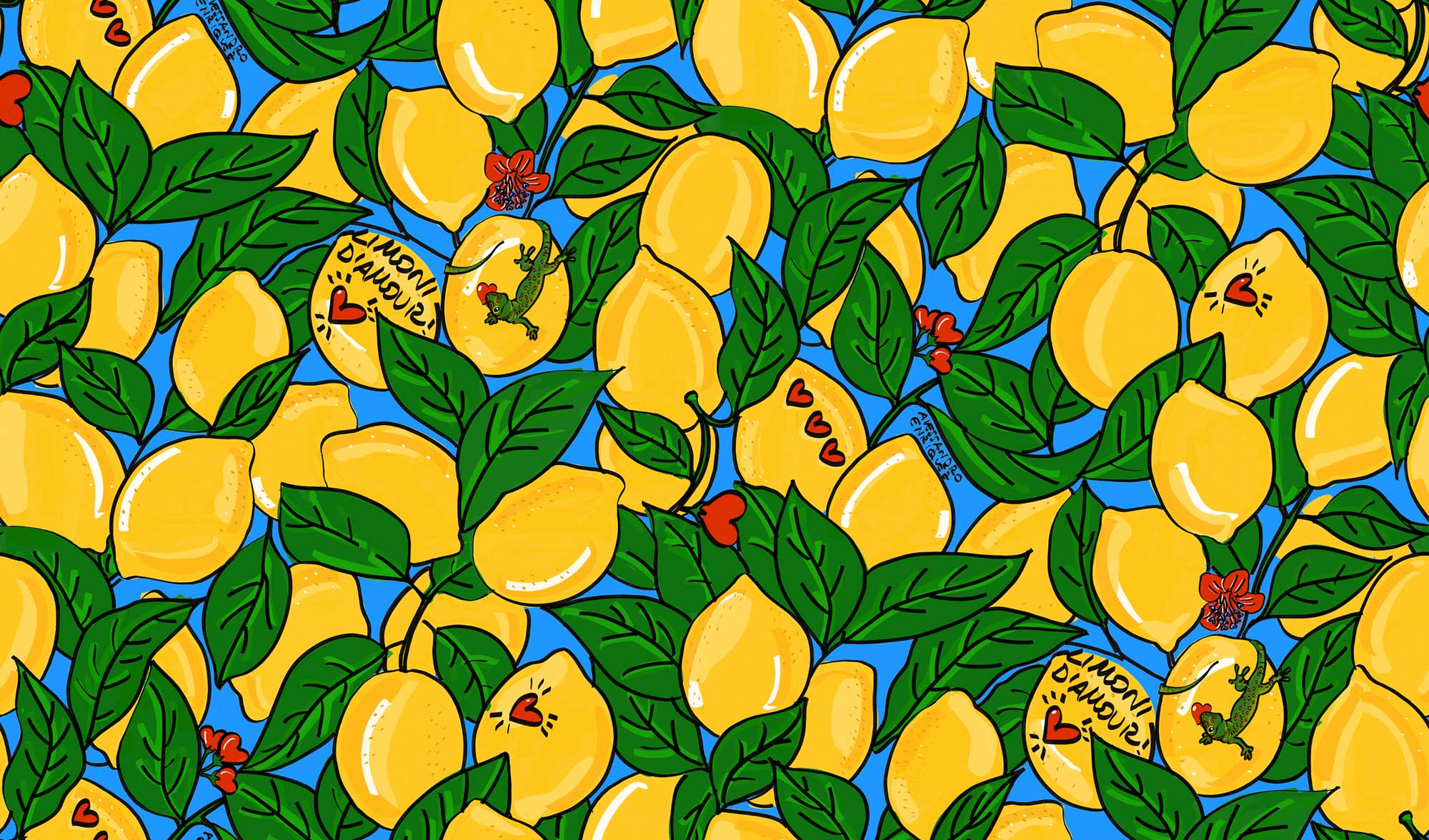 Hooked on Walls Enriquezland Limoni 25539 Behang