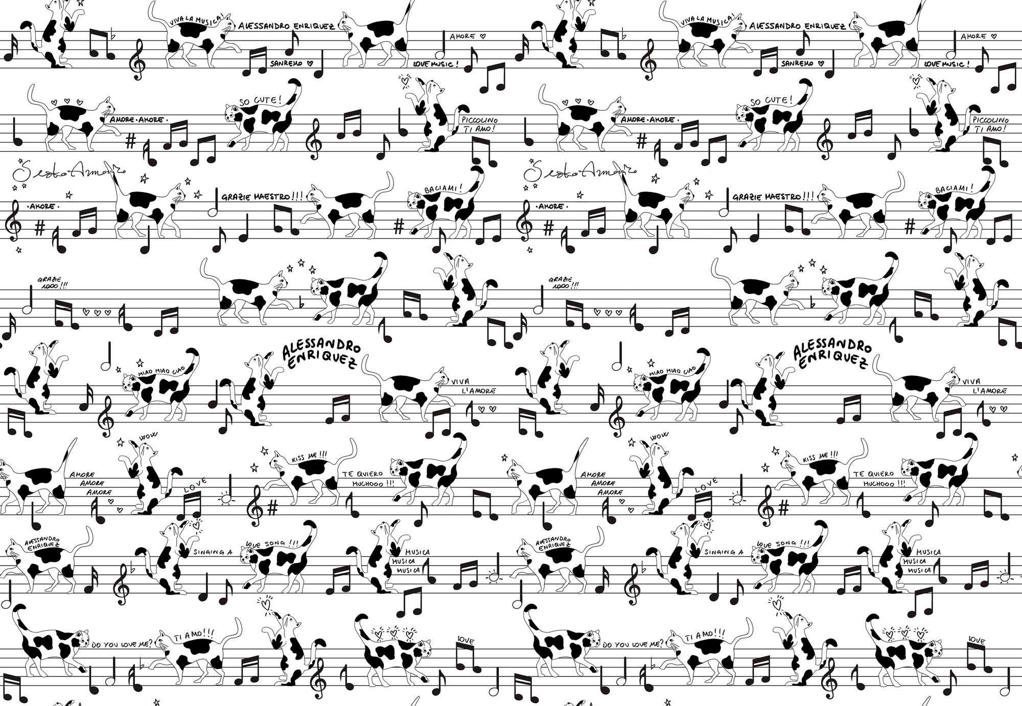 Hooked on Walls Enriquezland Musicisti 25512 Behang