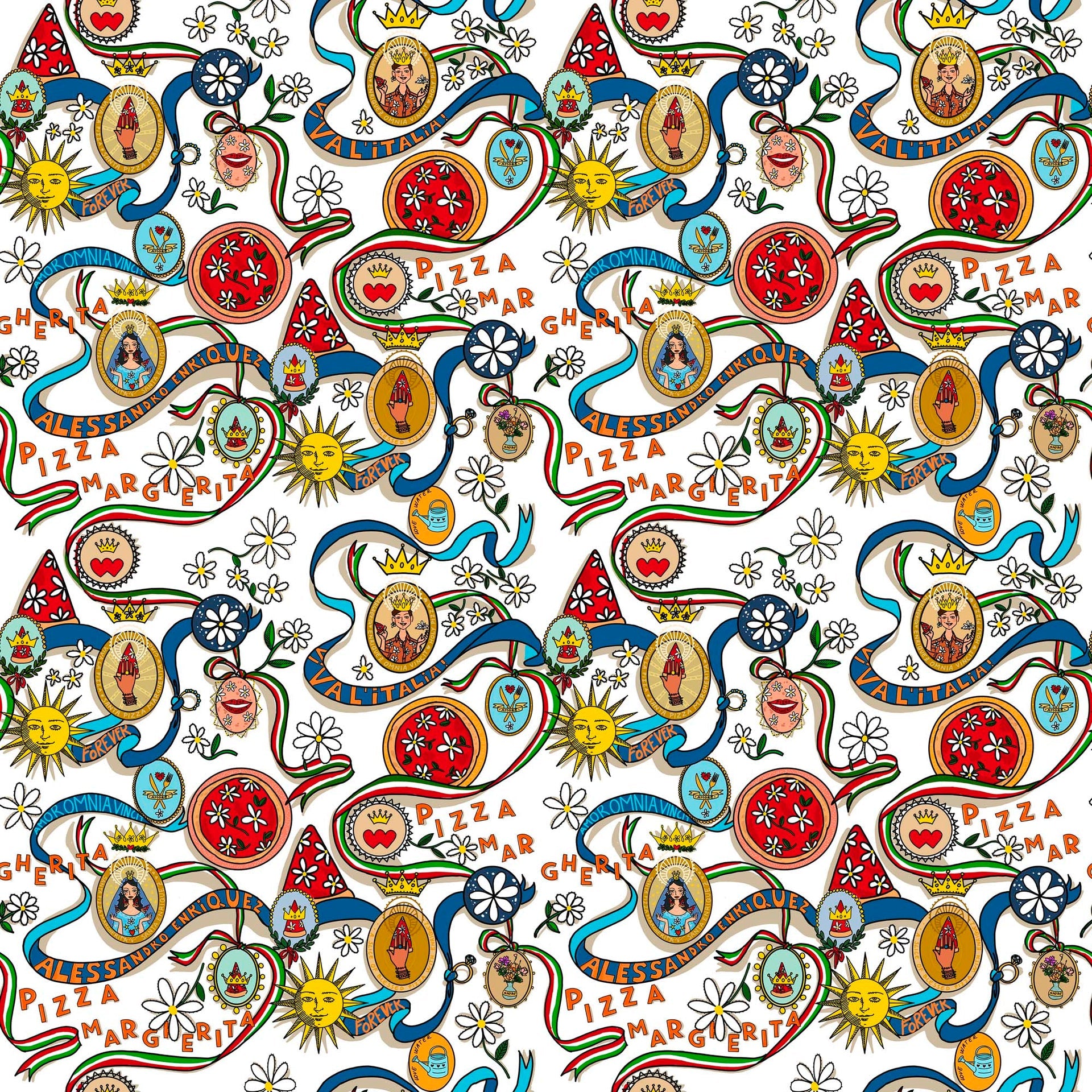 Hooked on Walls Enriquezland Pizza Margherita 25545 Behang