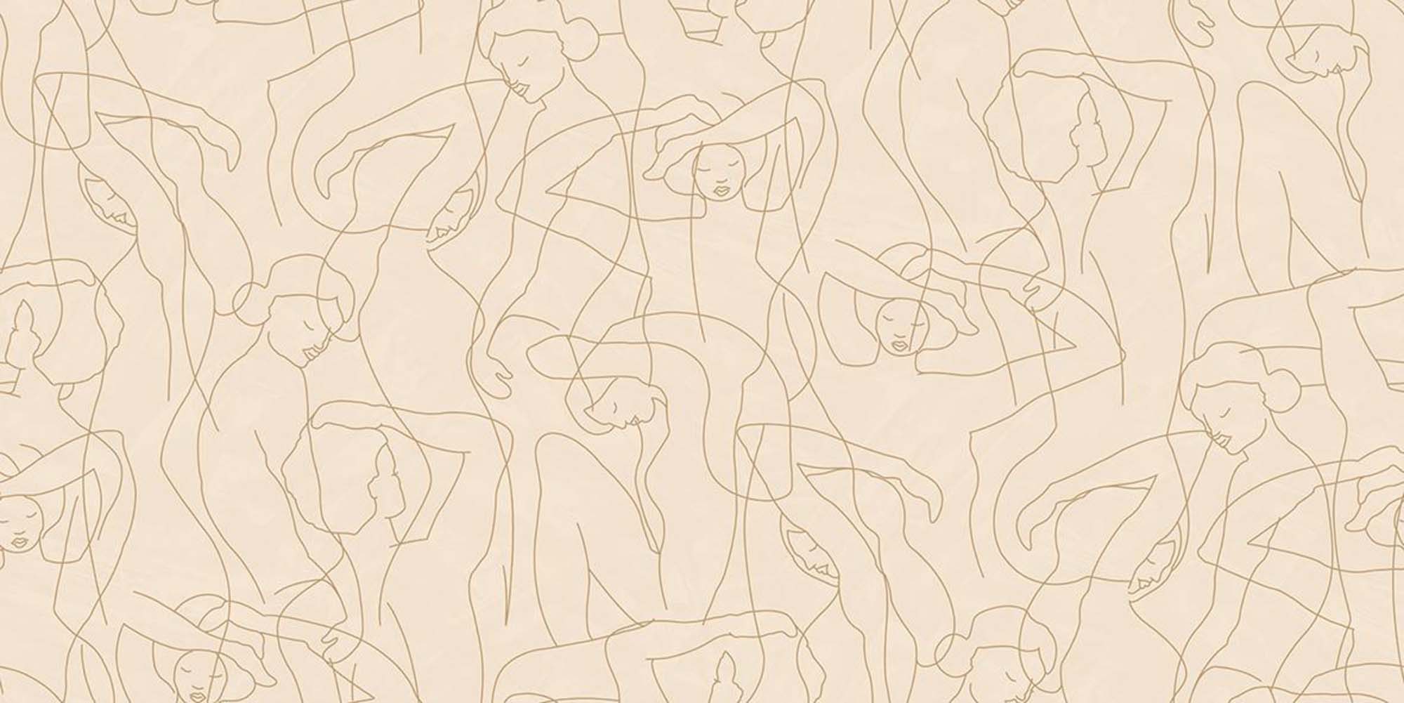 Hooked on Walls Silhouette Model Liens 34842 Behang