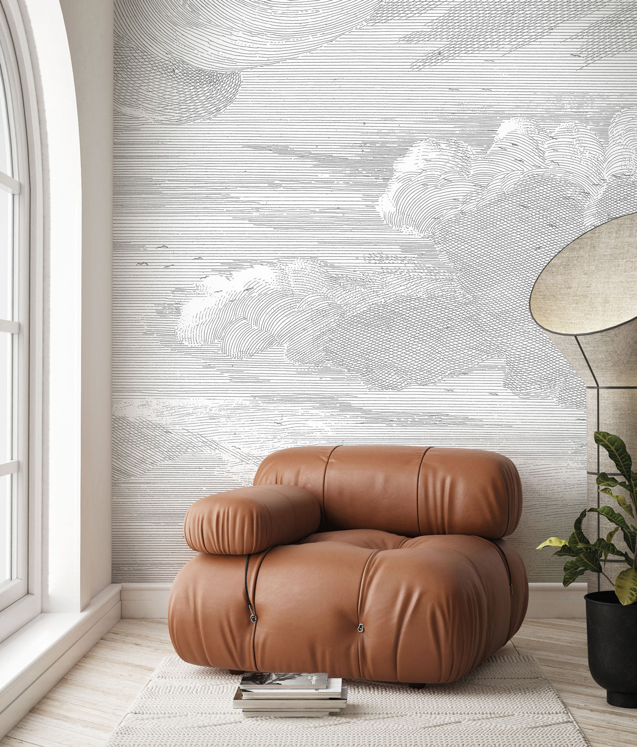 KEK Amsterdam Engraved Clouds WP-620 - 4 Sheets Behang