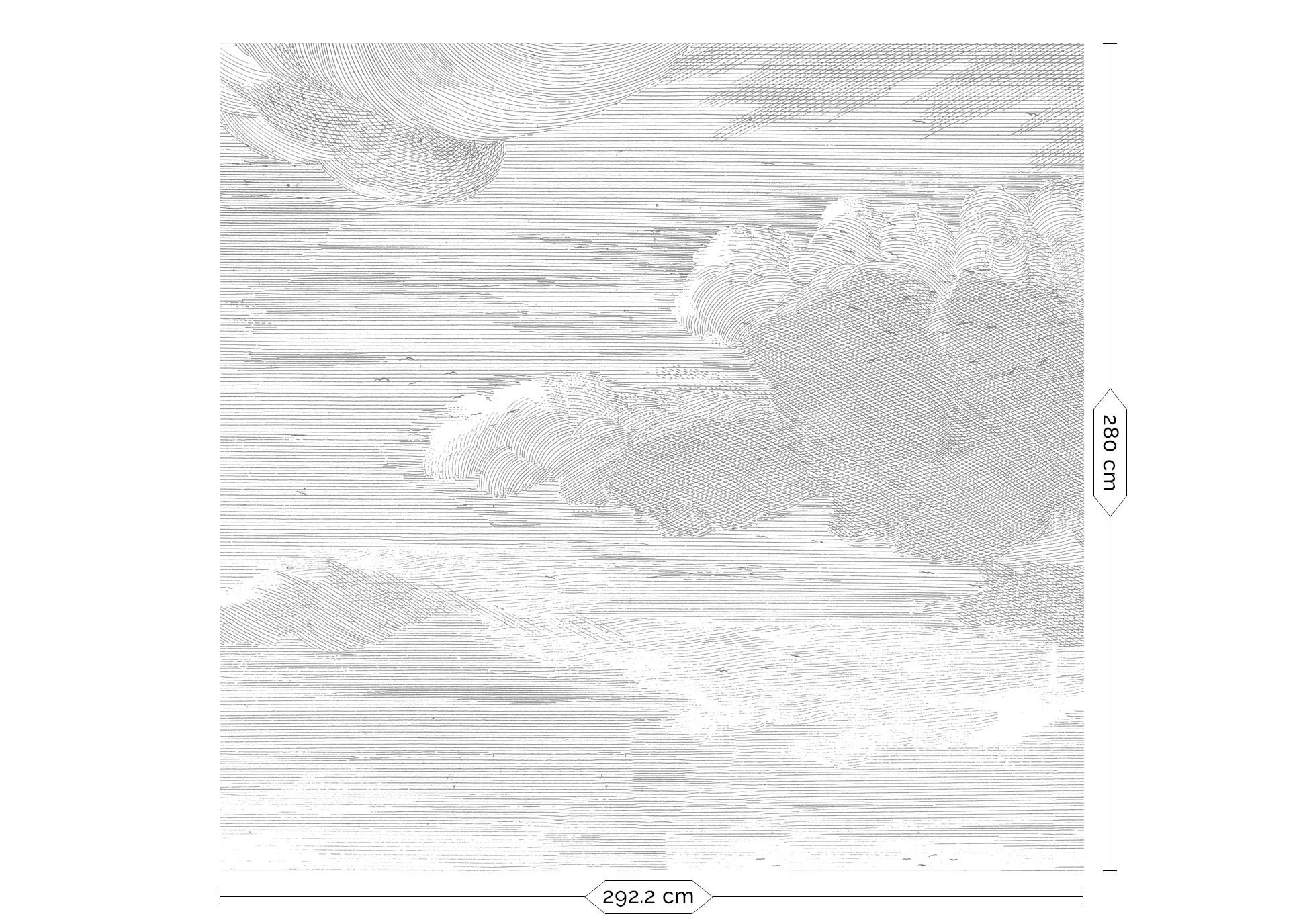 KEK Amsterdam Engraved Clouds WP-635 - 6 Sheets Behang