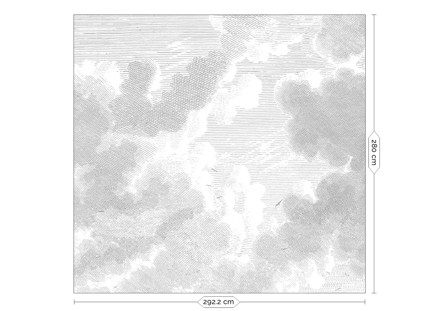 KEK Amsterdam Engraved Clouds WP-636 - 6 Sheets Behang