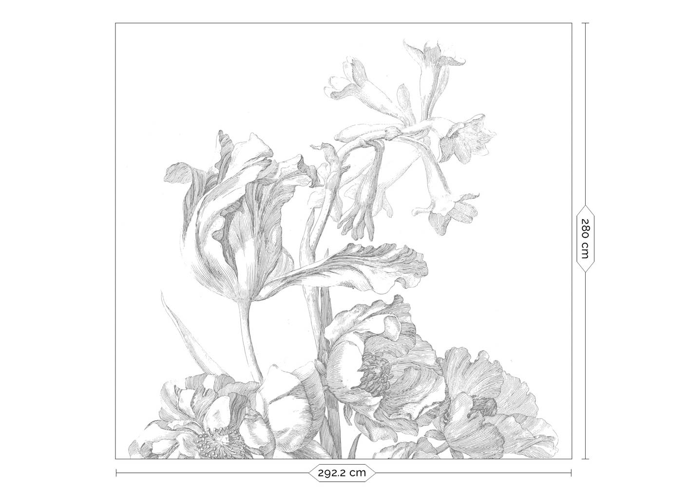KEK Amsterdam Engraved Flowers WP-670 - 6 Sheets Behang