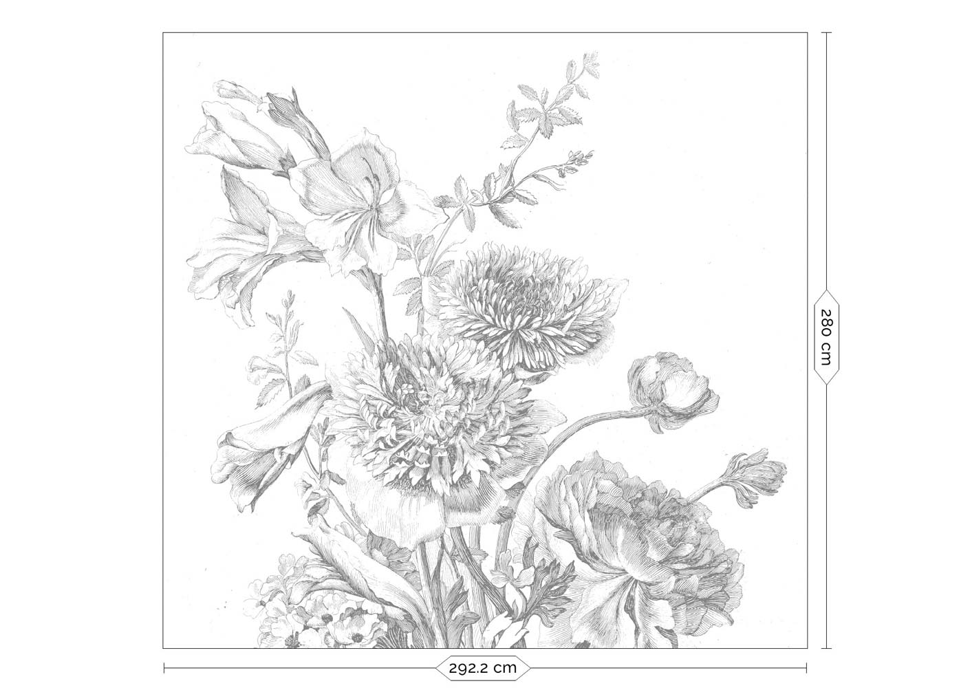 KEK Amsterdam Engraved Flowers WP-672 - 6 Sheets Behang