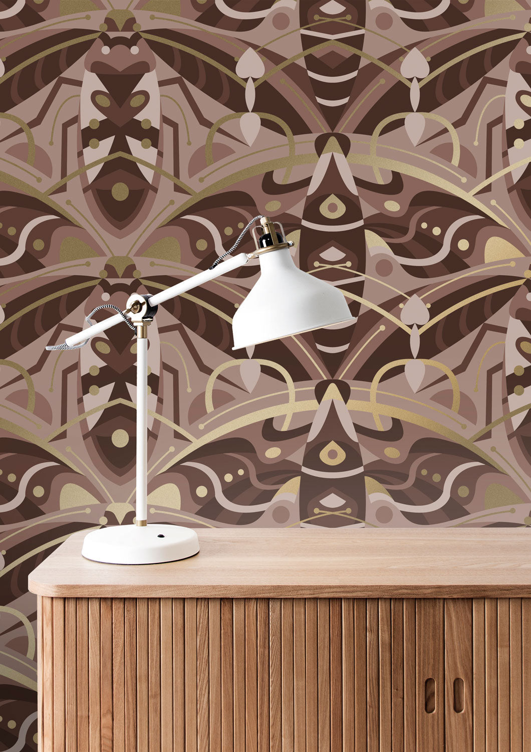 KEK Amsterdam Gold Metallic Beetle Taupe MW-003 Behang