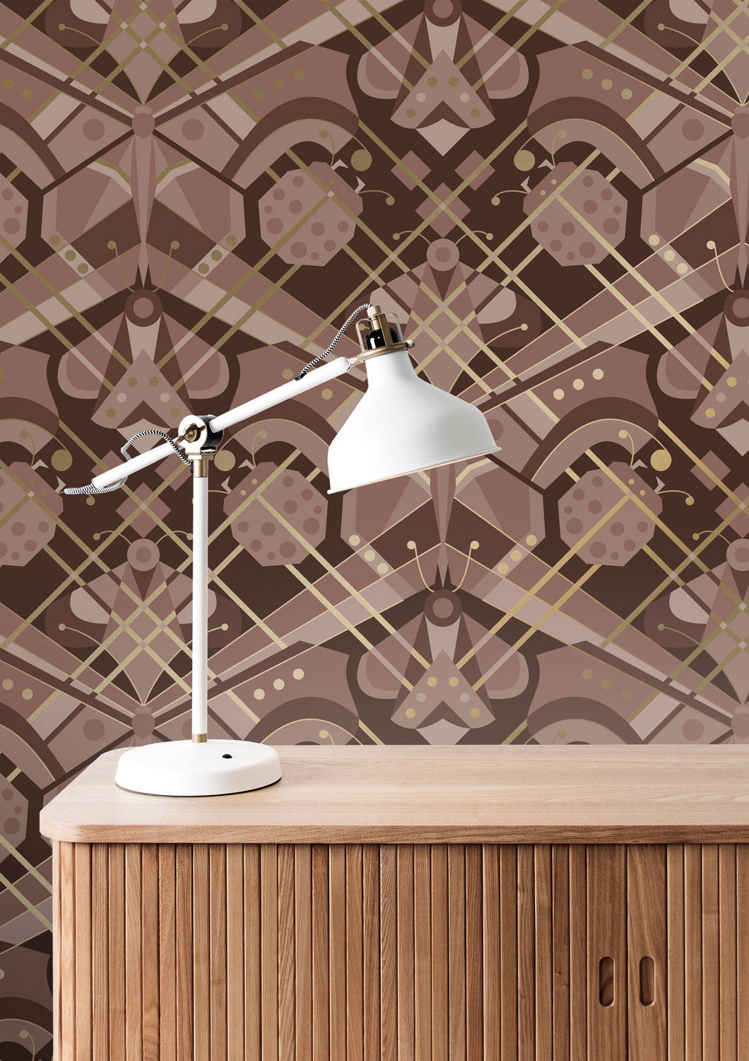 KEK Amsterdam Gold Metallic Butterfly Blauw MW-009 Behang
