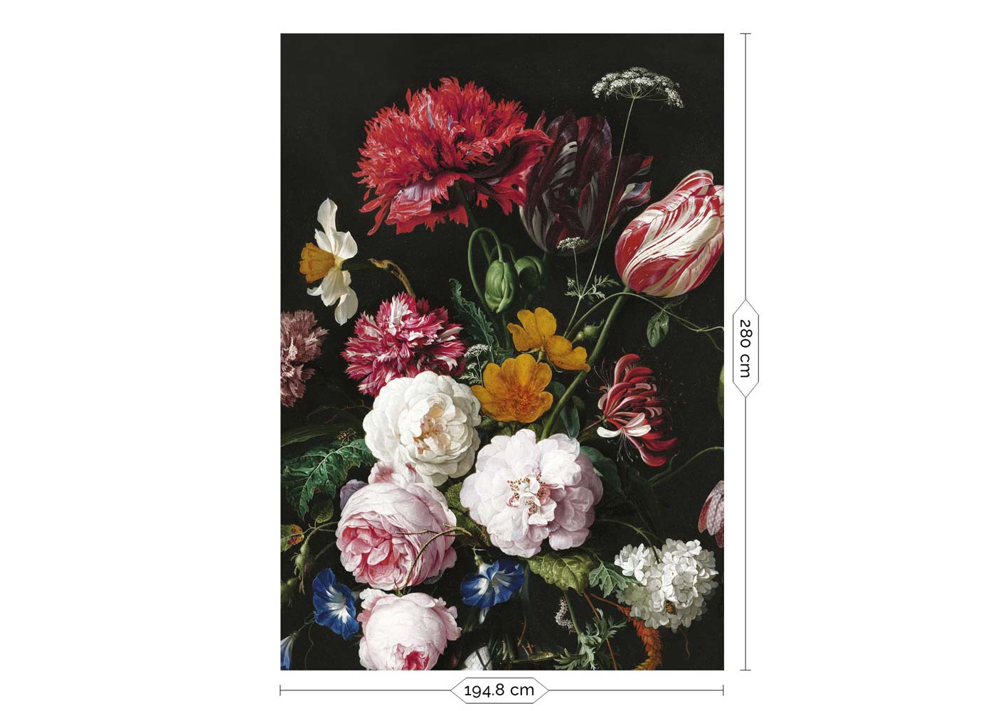 KEK Amsterdam Golden Age Flowers WP-201 - 4 Sheets Behang