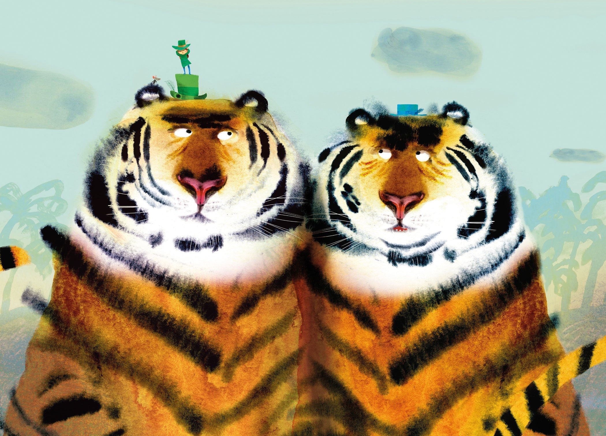 KEK Amsterdam Two Tigers WS-096 - 8 Sheets Behang