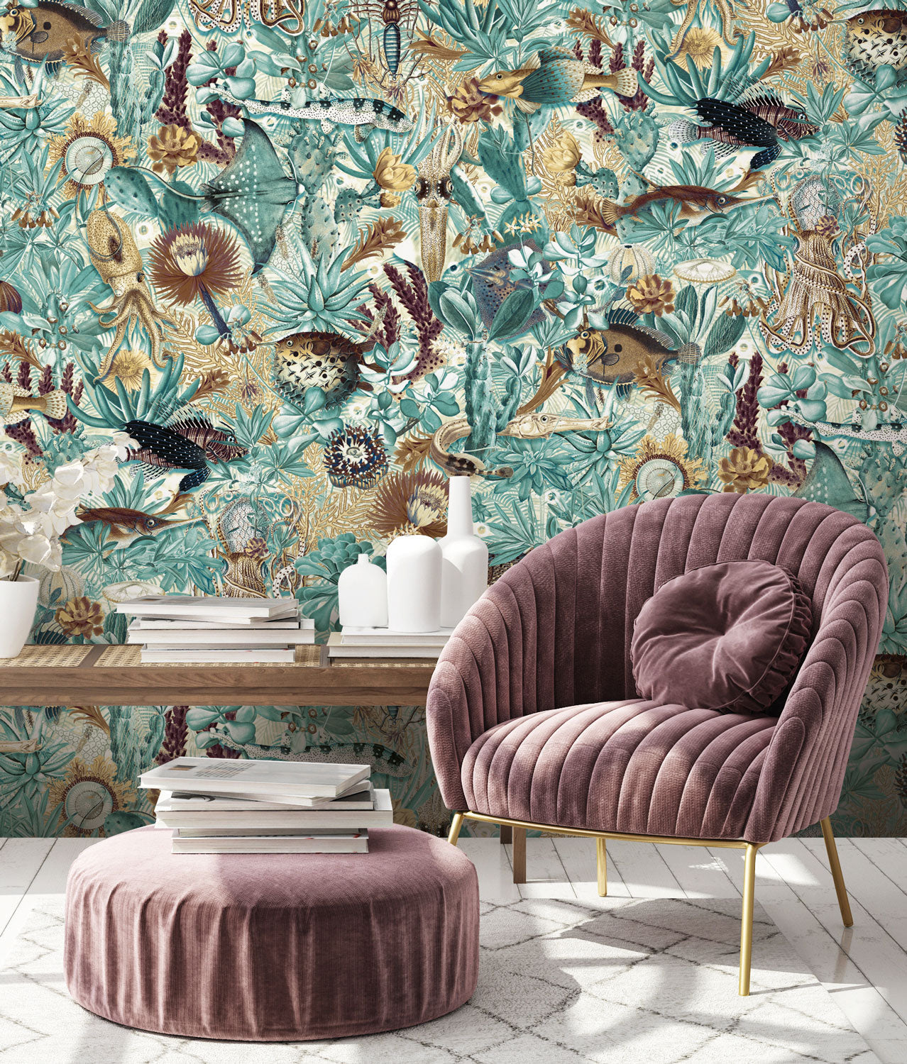 KEK Amsterdam Underwater Jungle WP-683 - 4 Sheets Behang