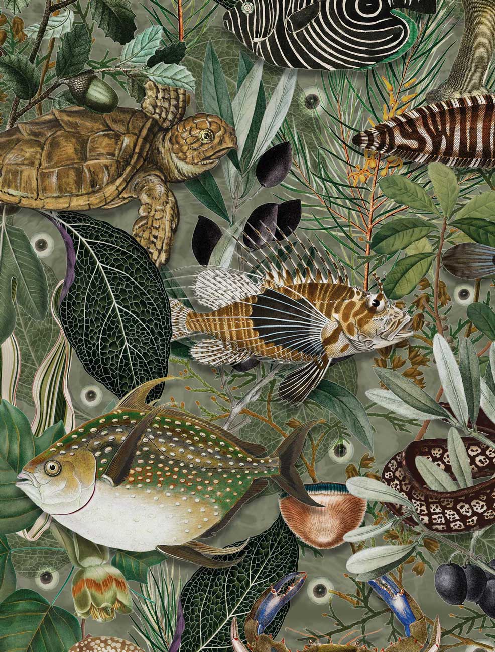 KEK Amsterdam Underwater Jungle WP-685 - 4 Sheets Behang