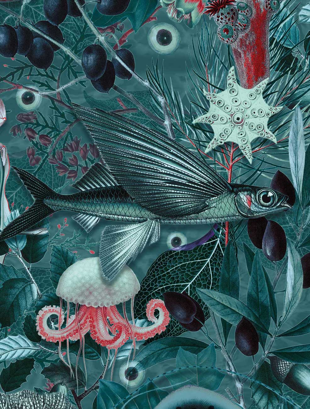 KEK Amsterdam Underwater Jungle WP-686 - 4 Sheets Behang