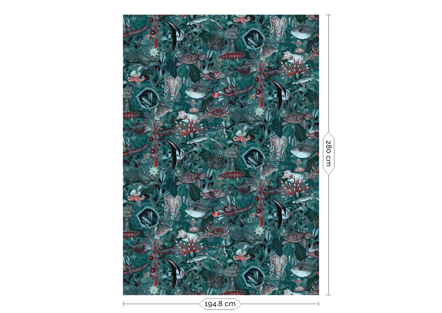 KEK Amsterdam Underwater Jungle WP-686 - 4 Sheets Behang