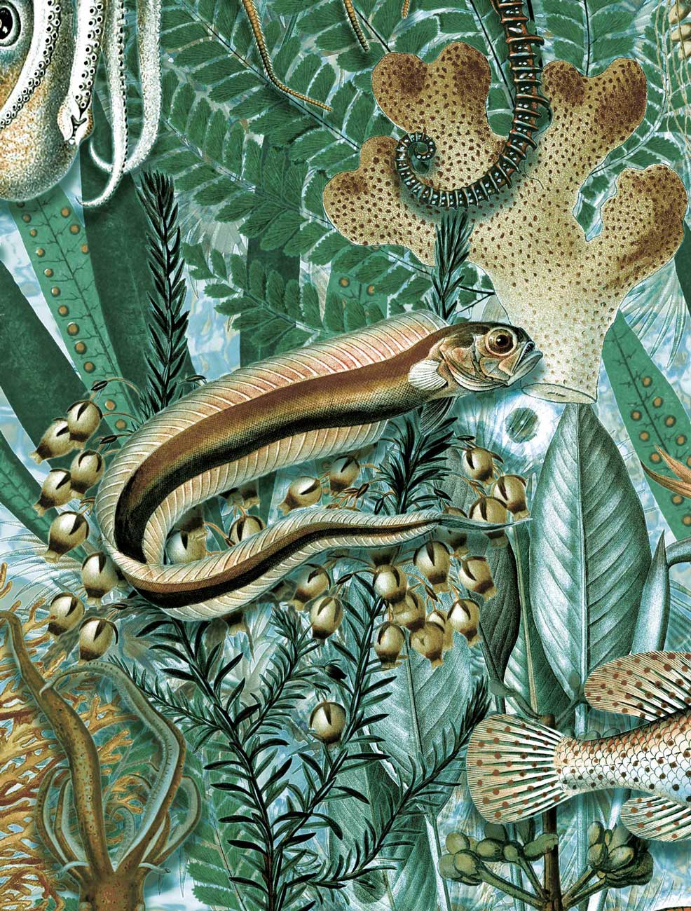 KEK Amsterdam Underwater Jungle WP-688 - 4 Sheets Behang