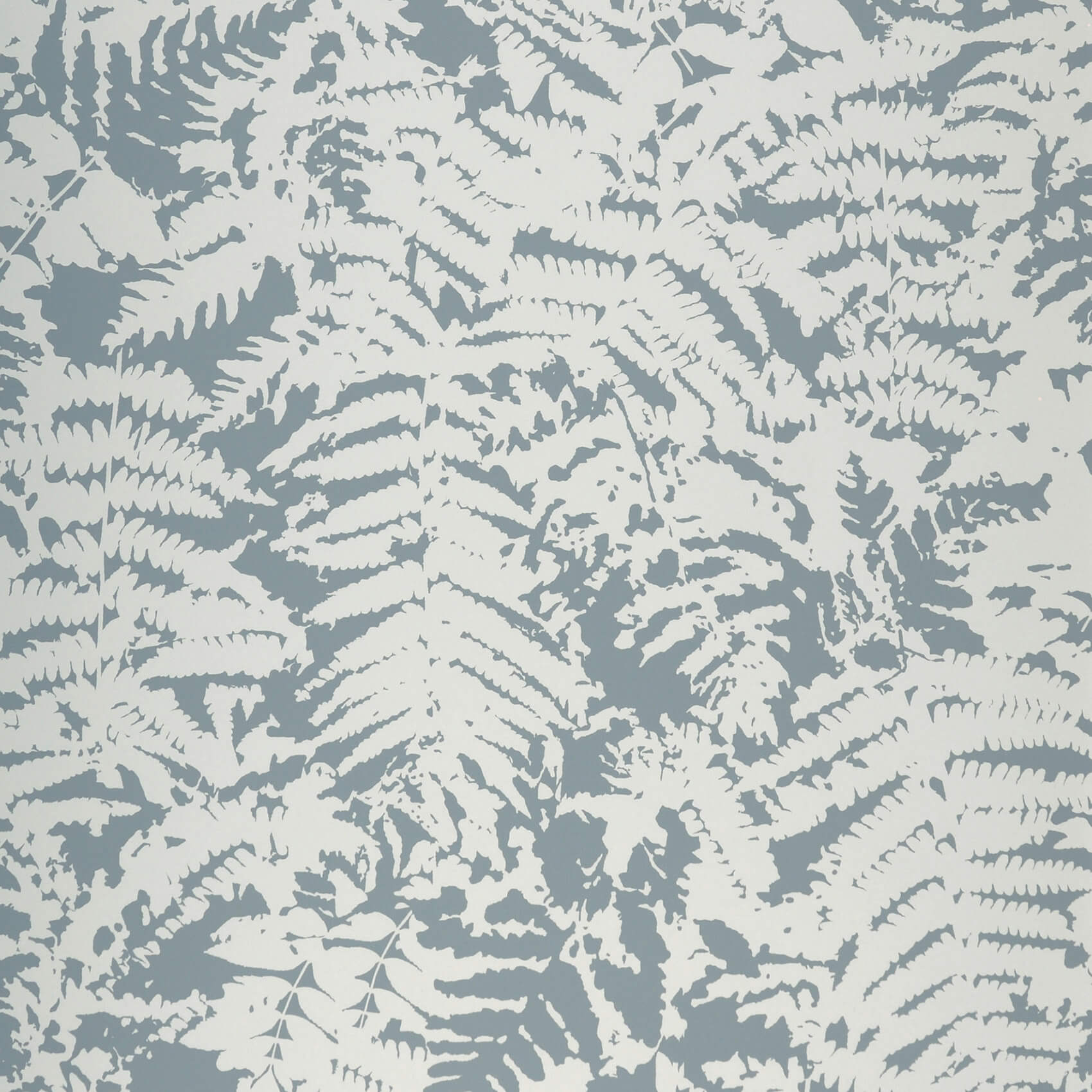 Little Green Fern Sage Blue Behang