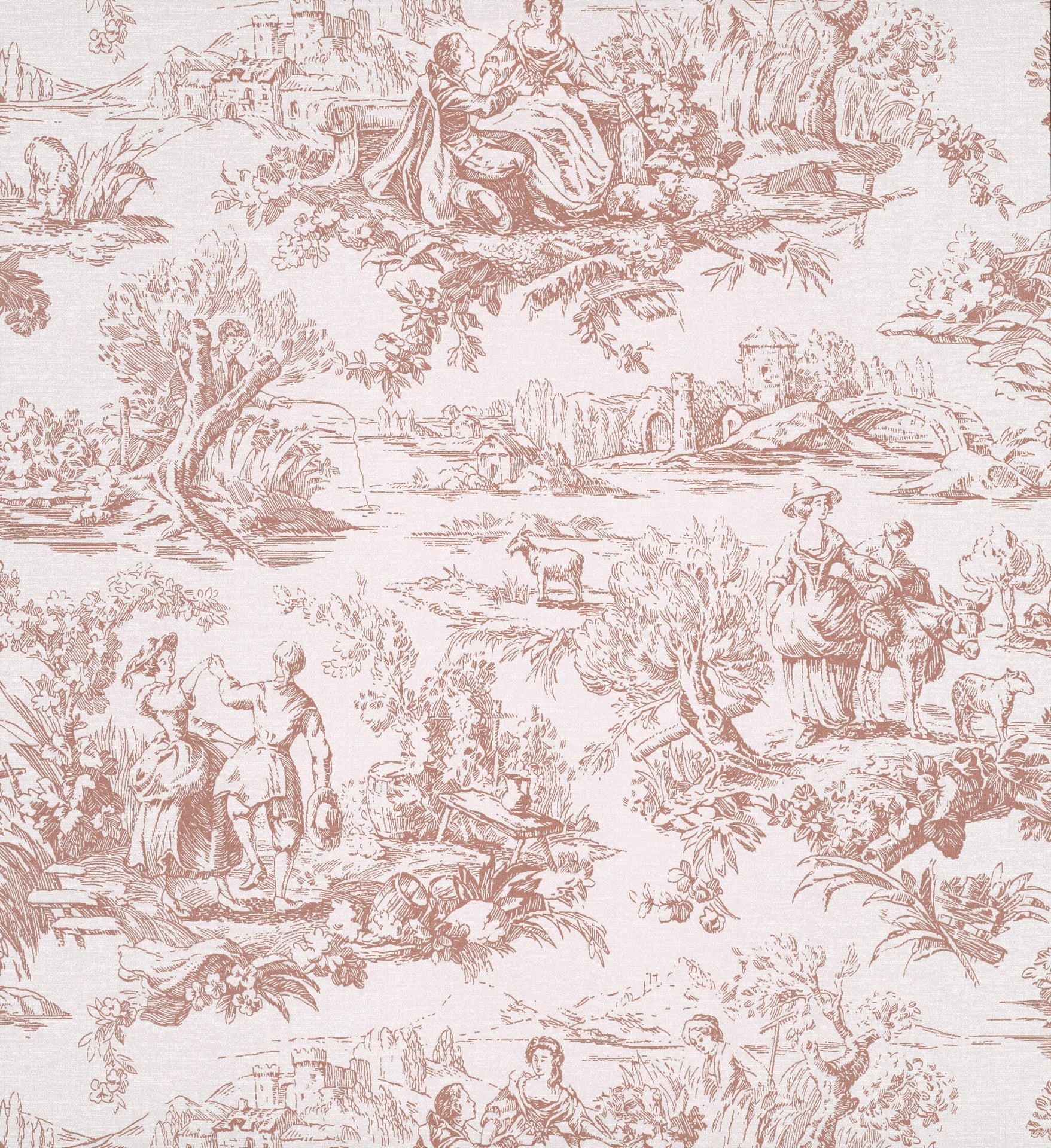 Little Green National Trust III Lovers' Toile Blush Behang