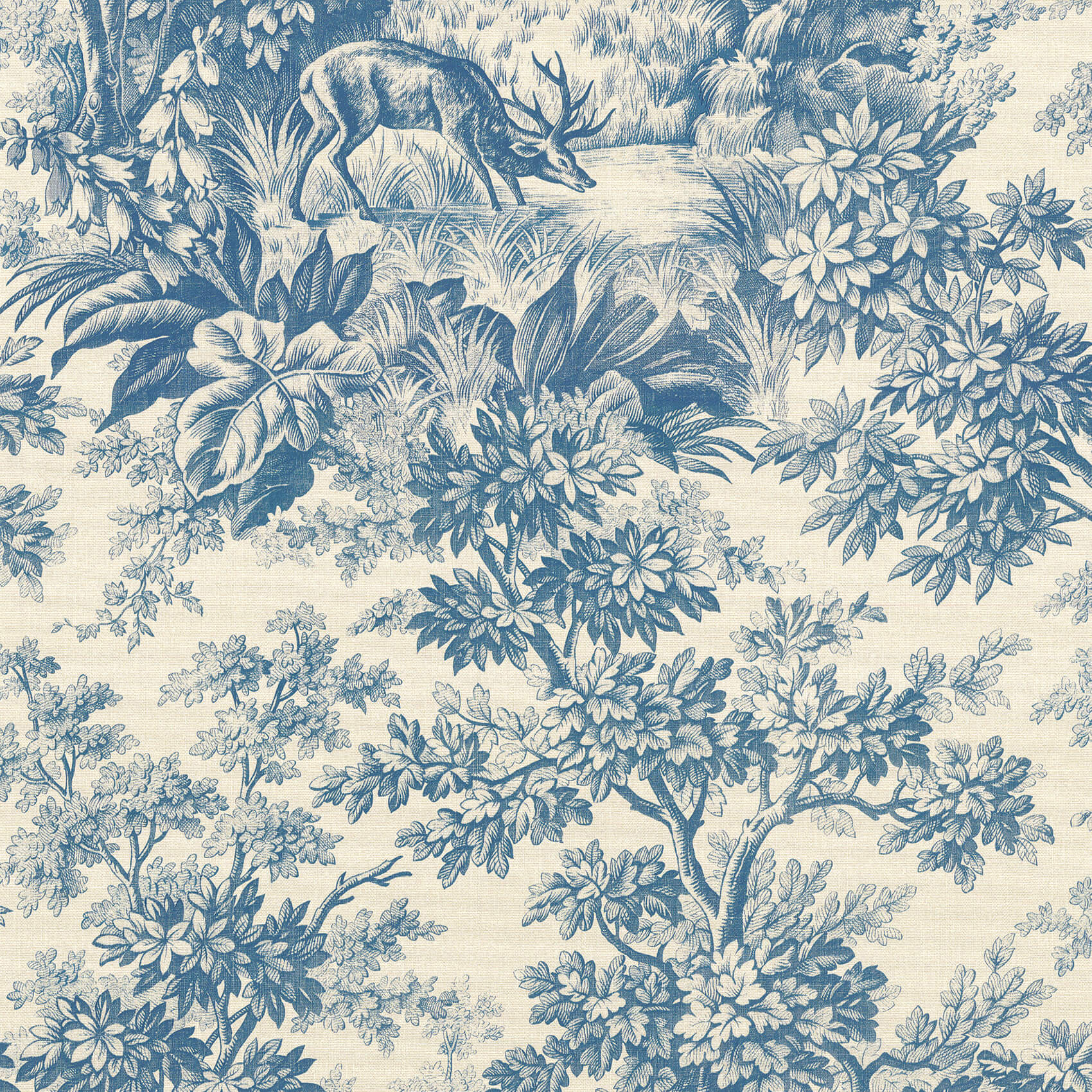 Little Green Revolution Papers Stag Toile Juniper Behang