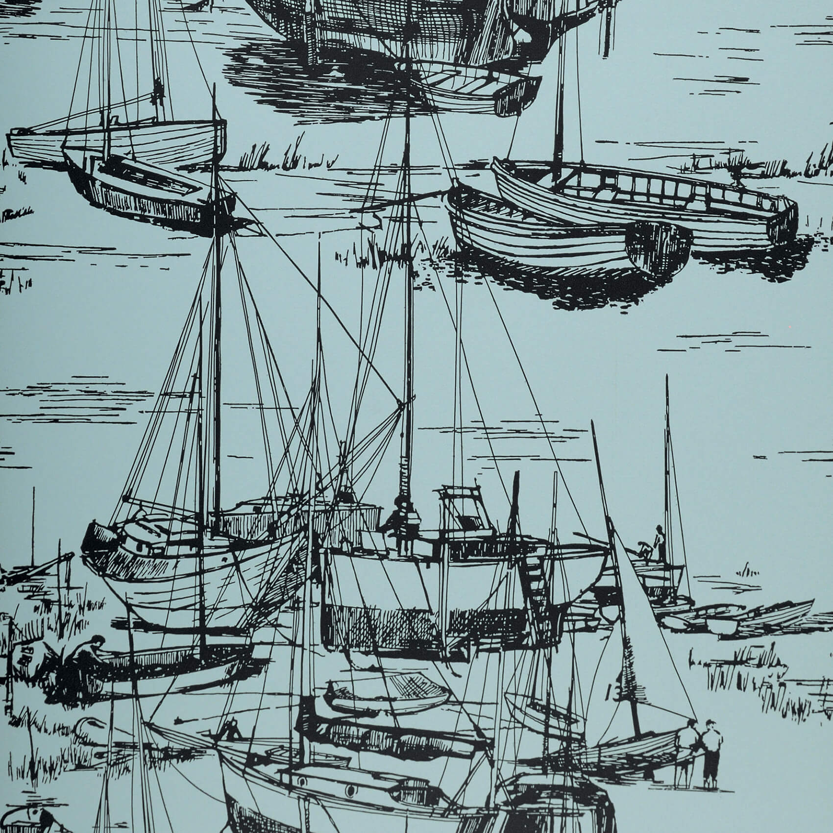 Little Green Zingara Cerulean Sea Behang