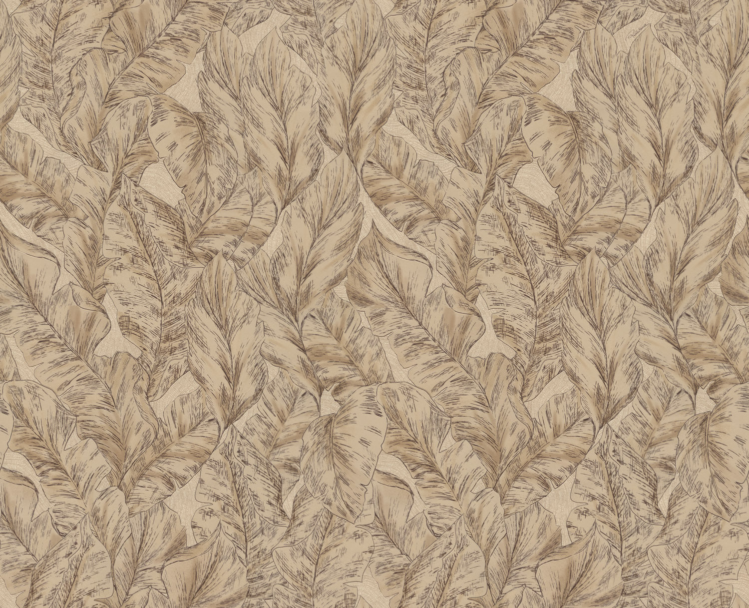 Roberto Cavalli 9 - Bladeren Beige - 21071 Behang