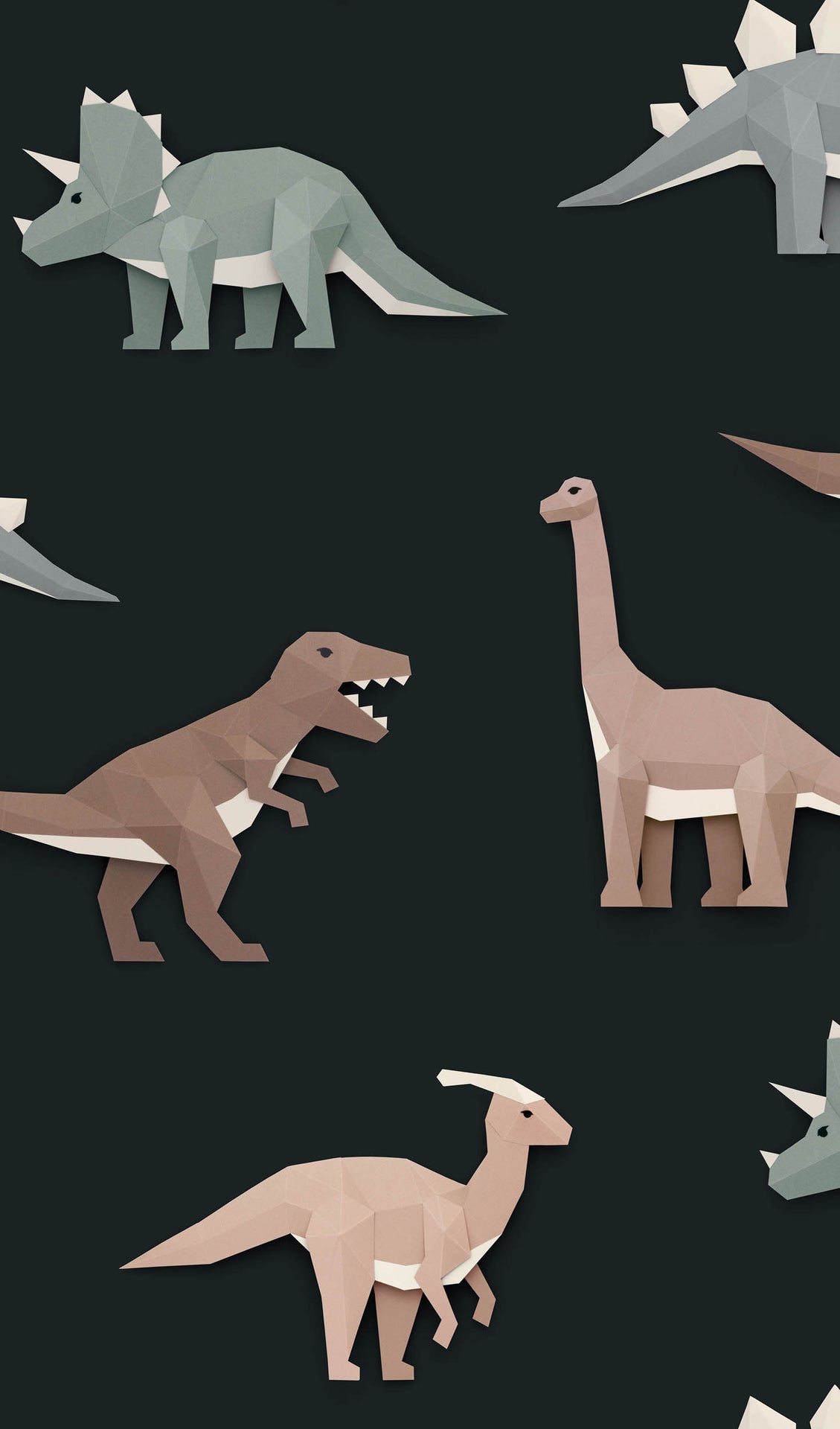 Studio Ditte Dinosaurus Donker Behang