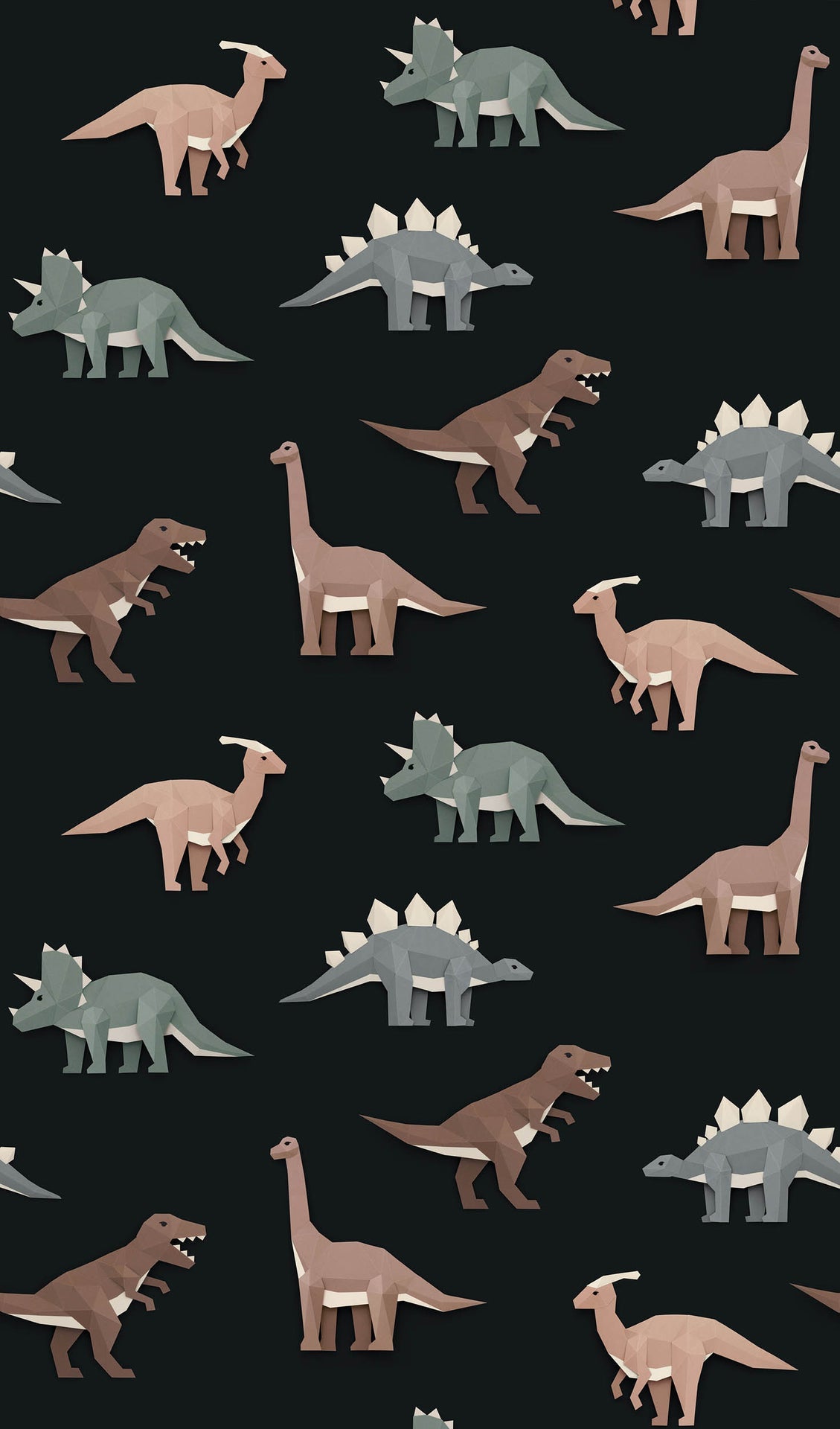 Studio Ditte Dinosaurus Donker Behang