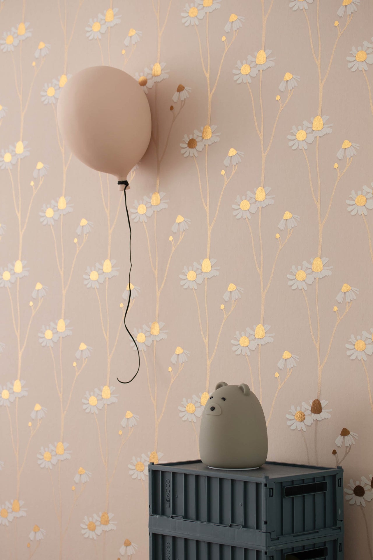 Studio Ditte Kamille Poederroze &Goud Behang